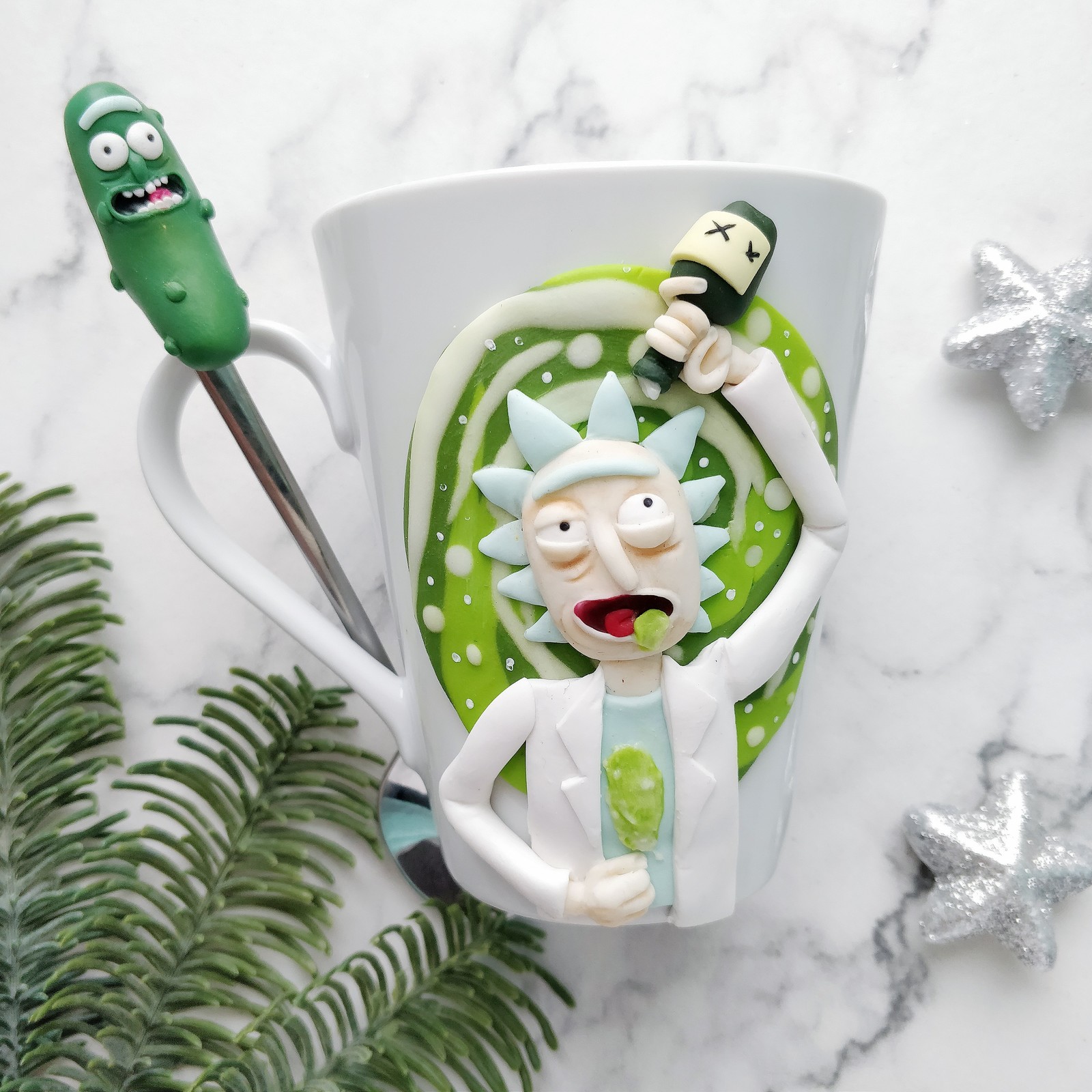 Cucumber Riiiik - My, Handmade, Polymer clay, Rick and Morty, Rick gherkin, Longpost