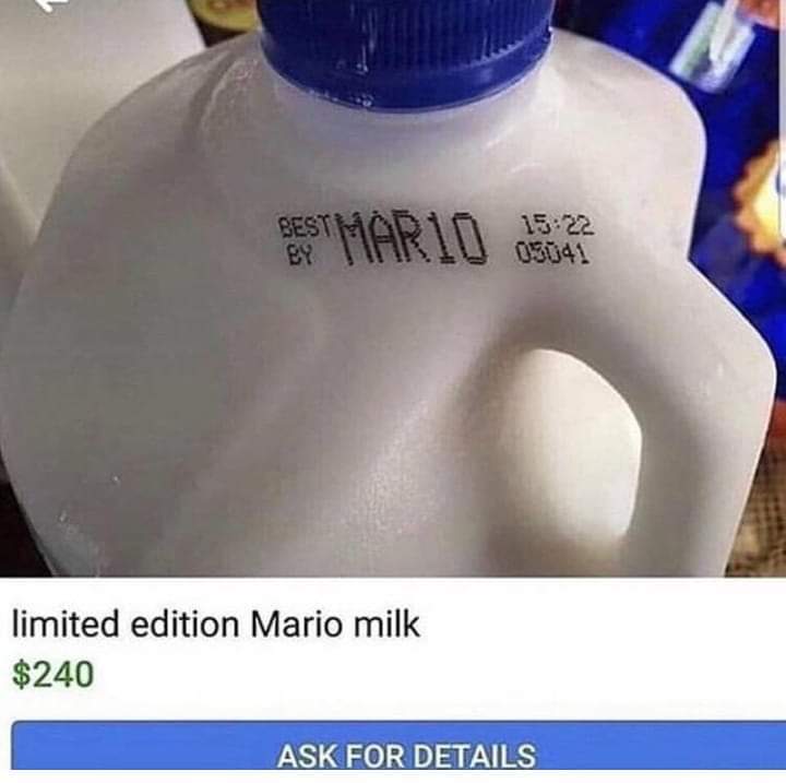 Translation is not needed - Announcement, Milk, Mario