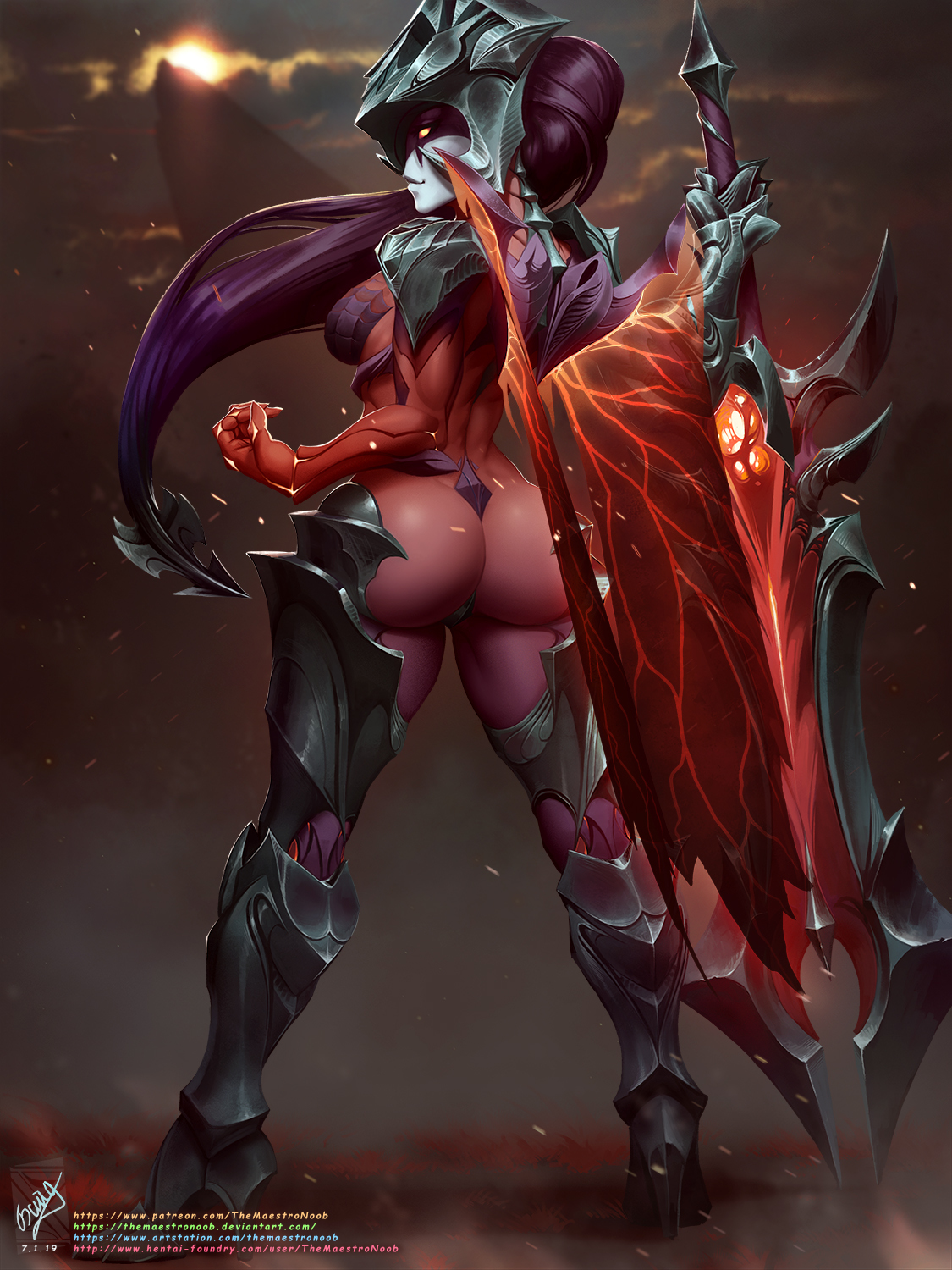 Aatrox - NSFW, Themaestronoob, League of legends, Aatrox, Games, Art, Rule 63, Longpost