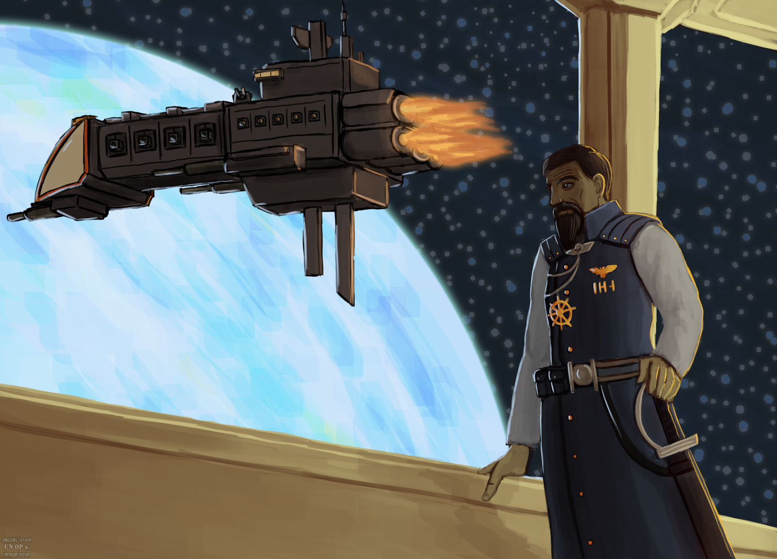 From the captain's bridge - My, Warhammer 40k, Imperial Navy, Wh Art