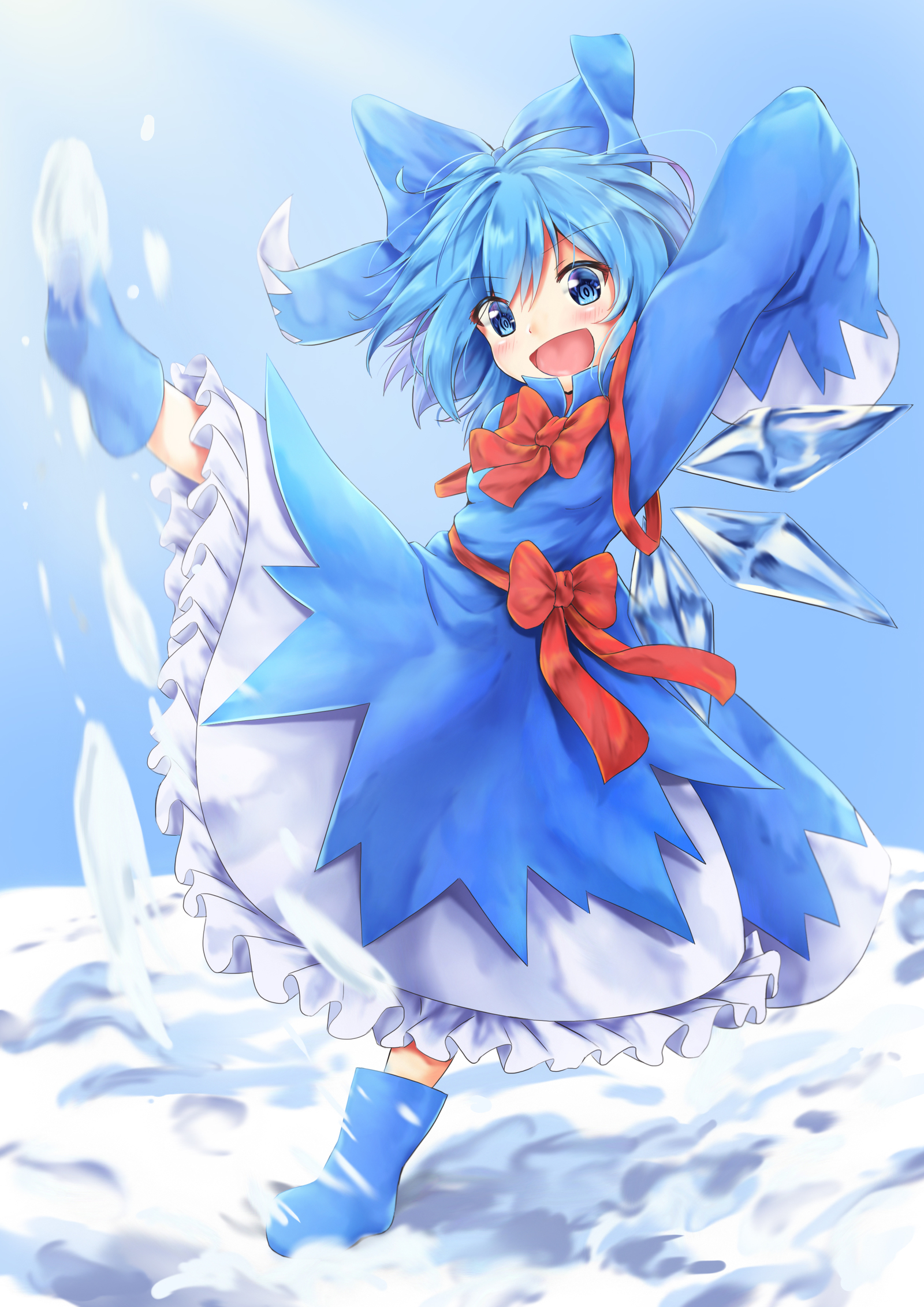 Strongest Fairy - Anime art, Touhou, Anime, Art, Cirno, Akiteru98