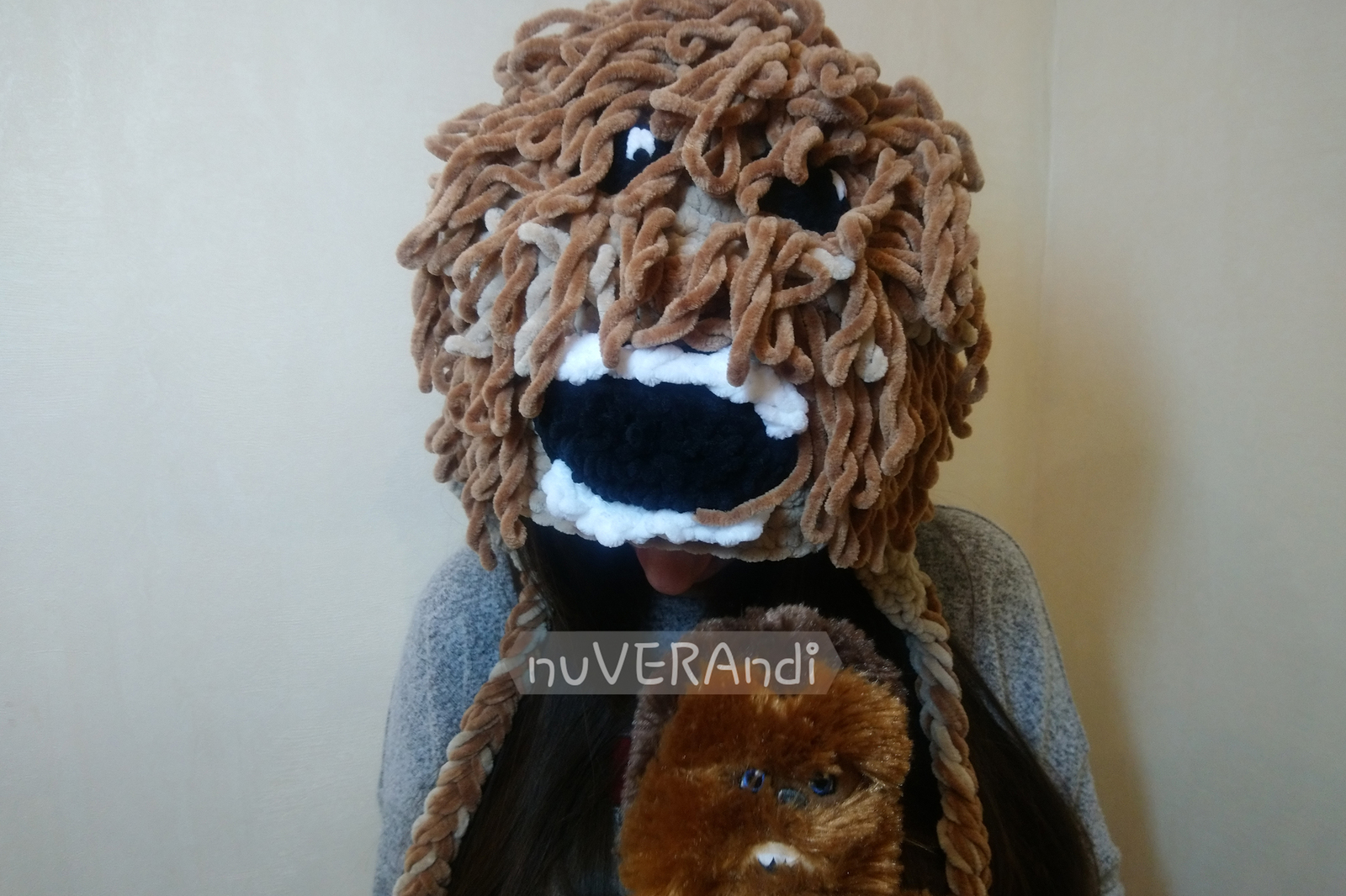 Chewbacca - for Star Wars fans - My, Knitting, Needlework without process, Needlework, Star Wars VIII: The Last Jedi, Chewbacca, Crochet, Cap, Humor, Longpost