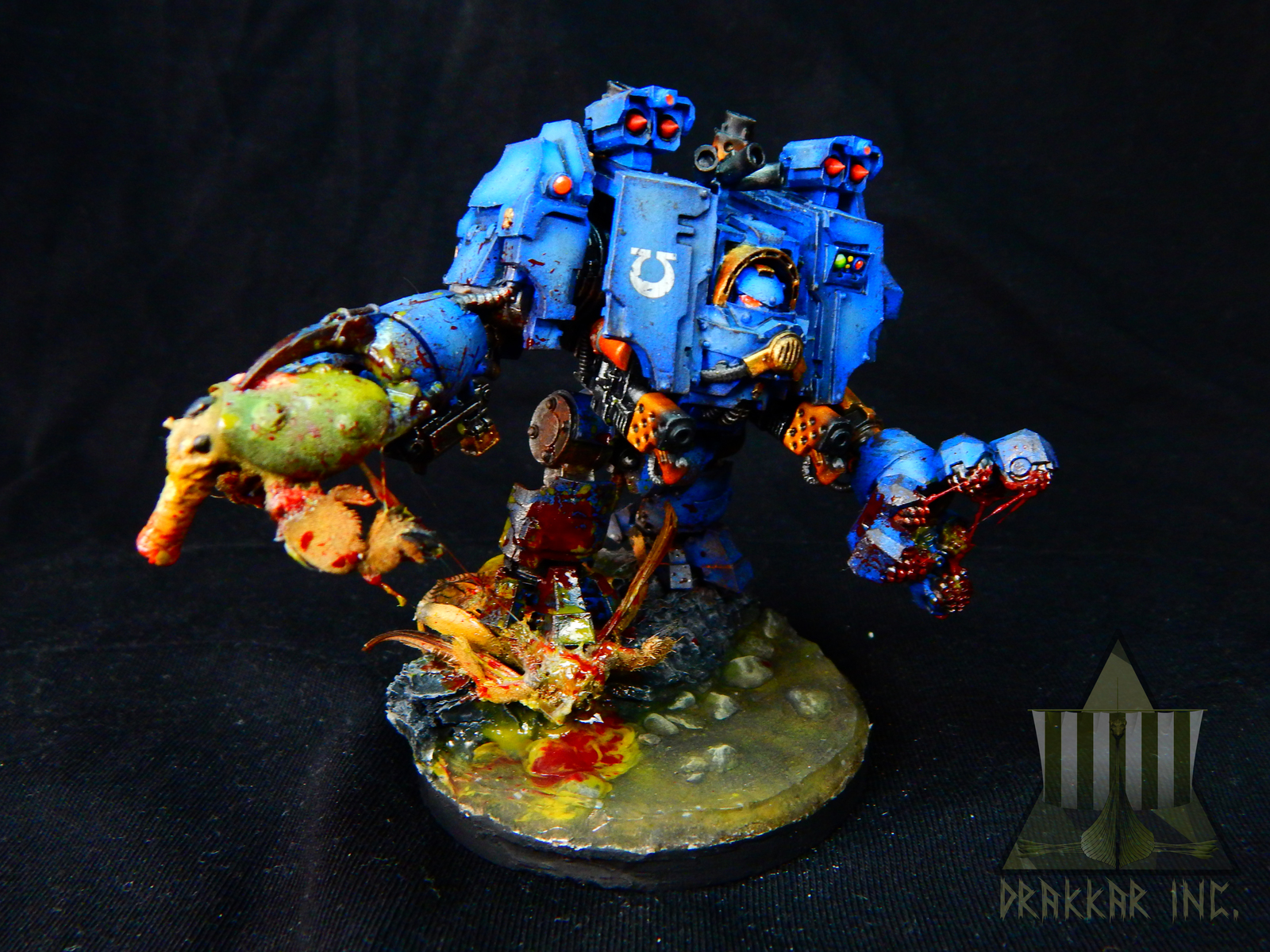 Ironclad Dreadnough - Моё, Warhammer 40k, Wh painting, Wh miniatures, Миниатюра, Покраска миниатюр, Ultramarines, Нургл, Длиннопост, Насекомые