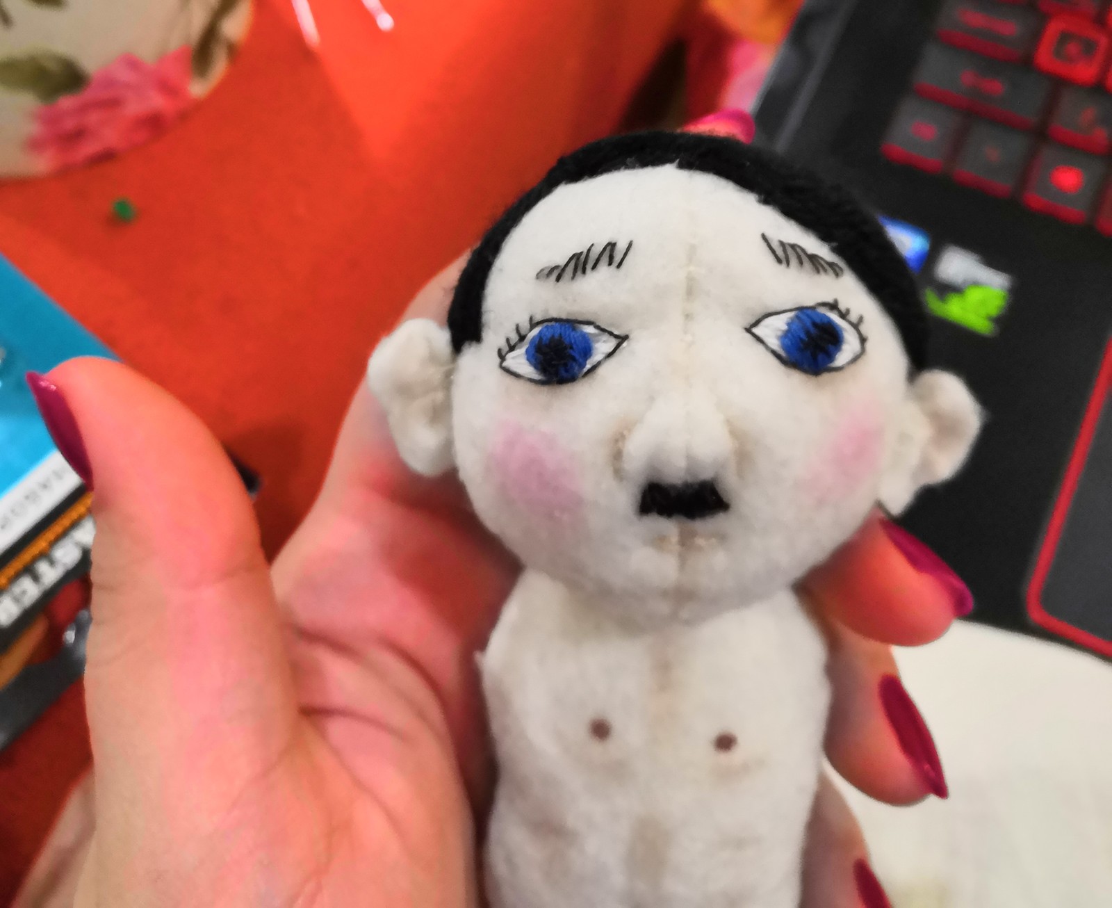 Adolf - playful (do it yourself) - NSFW, My, Humor, Handmade, Handmade, felt toys, Author's toy, Longpost