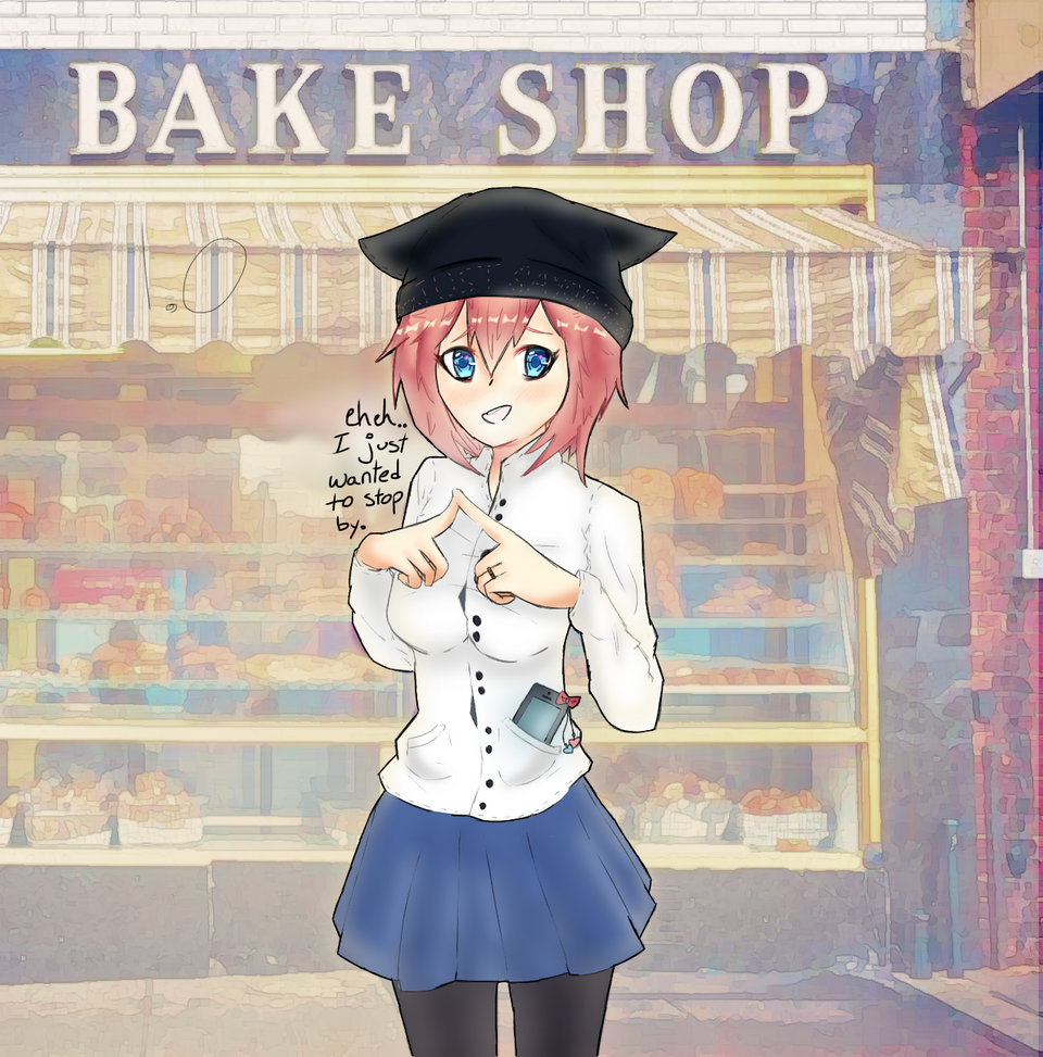 Sayori wants a cookie... - Doki Doki Literature Club, Sayori, Anime Art, Визуальная новелла