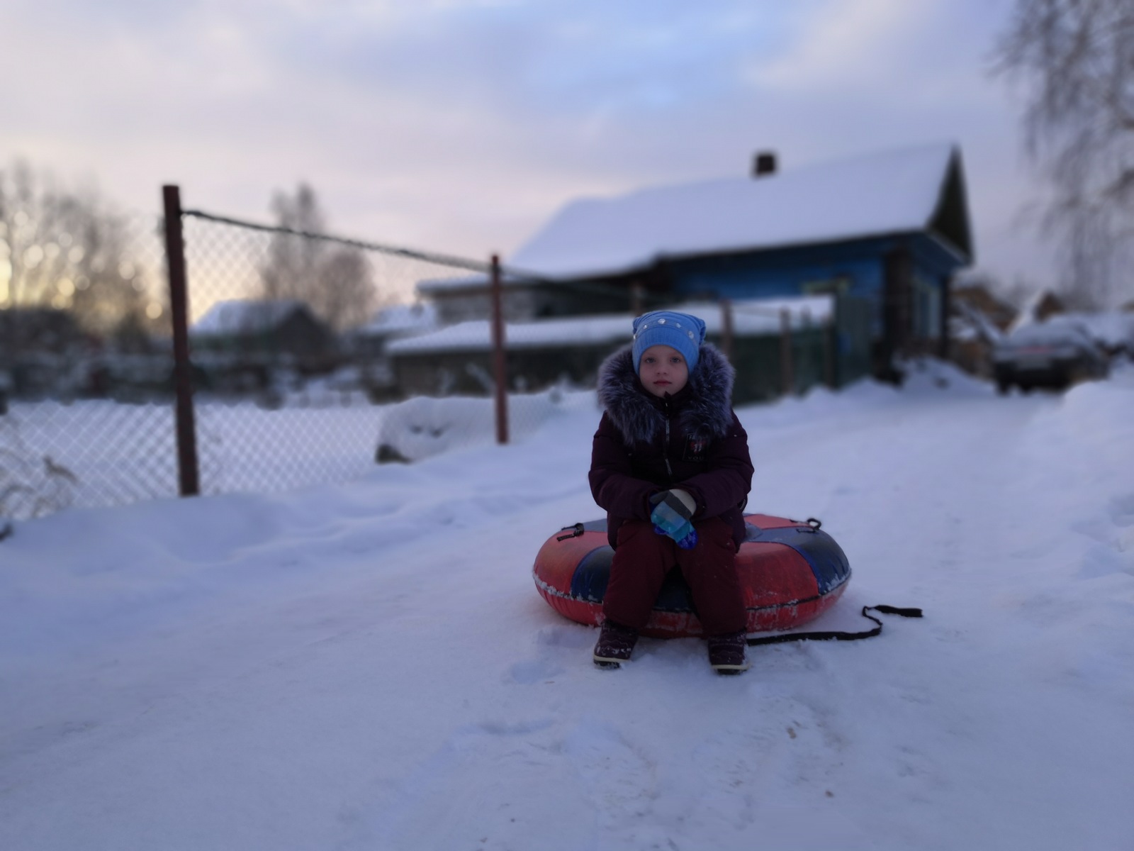 Phonephoto... - My, Honor 10, Winter, Tubing, Children, The photo