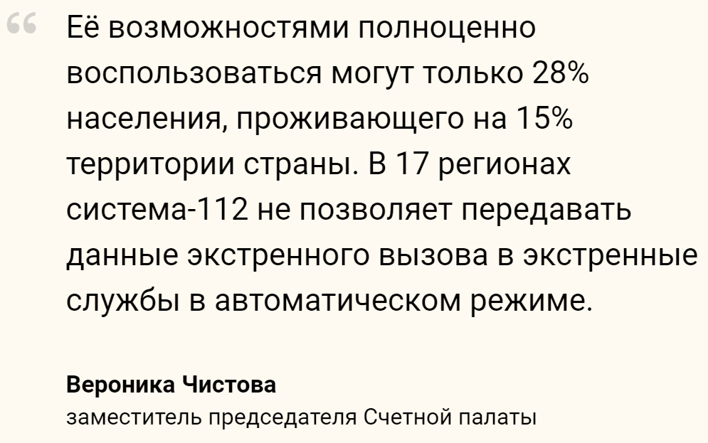 Система «112» полноценно заработала только в 12 из 85 регионов России - Общество, Россия, Безопасность, Служба 112, Счетная палата, Экстренный вызов, Tjournal, Бюджет