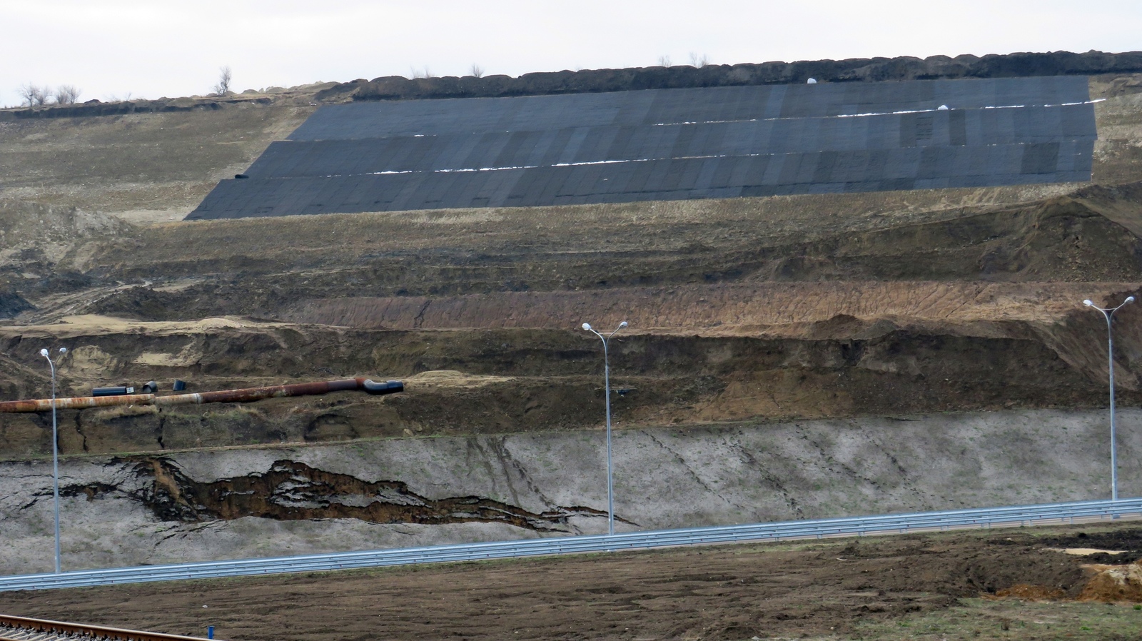 Crimean bridge. Construction of railway Approaches. Rail laying. Kerch Strait. Crimea. January 2019. - Crimea, Crimean bridge, Kerch bridge, Building, , Kerch Strait, Video, Longpost