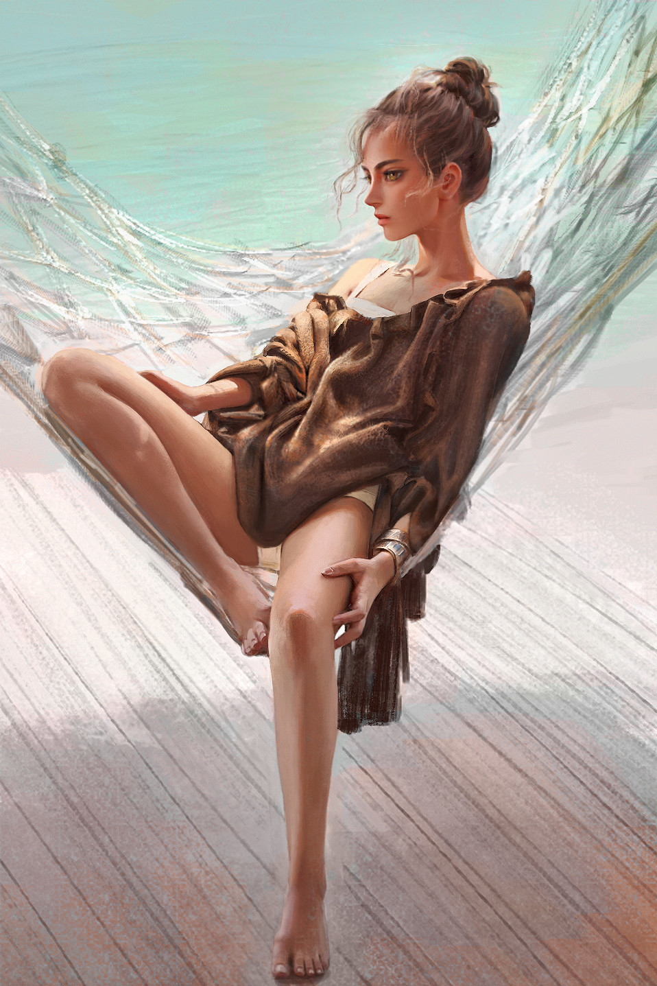 Hammock - Art, Drawing, Girls, Africas