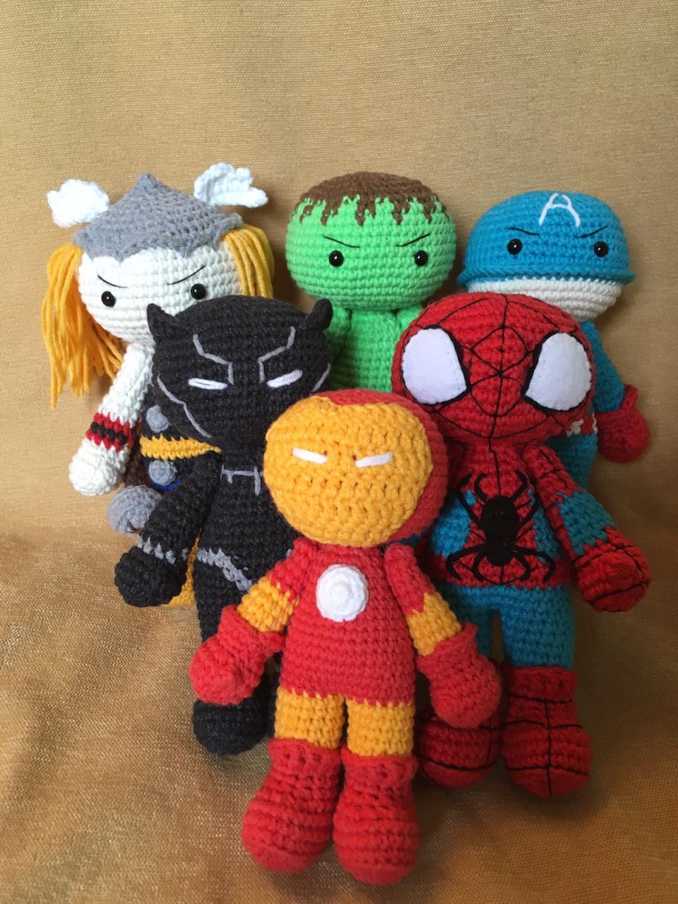 Avengers! - My, Amigurumi, Needlework without process, Knitting, Knitted toys, Handmade, Handmade, With your own hands, Avengers, Longpost