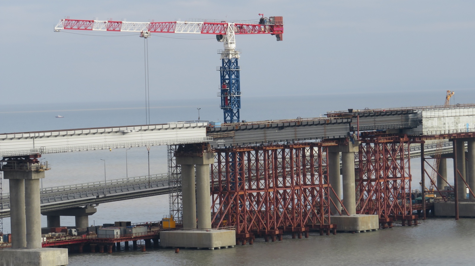 Crimea. Crimean bridge. Details of the construction of the railway. 24 photos. - Crimea, Kerch, Crimean bridge, Railway, Building, Video, Longpost