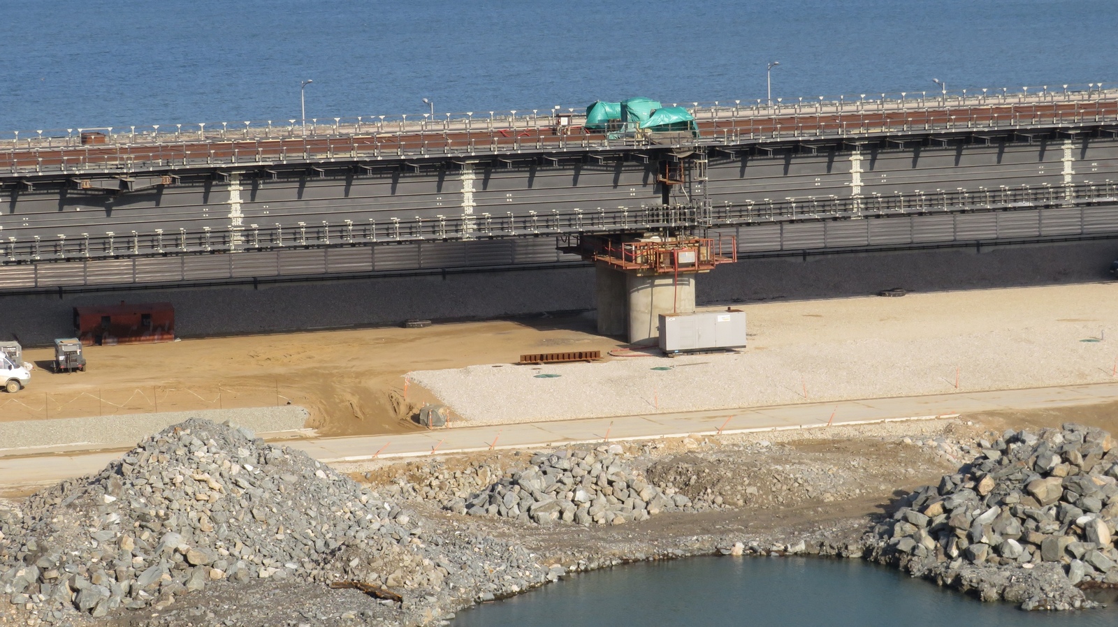 Crimea. Crimean bridge. Details of the construction of the railway. 24 photos. - Crimea, Kerch, Crimean bridge, Railway, Building, Video, Longpost