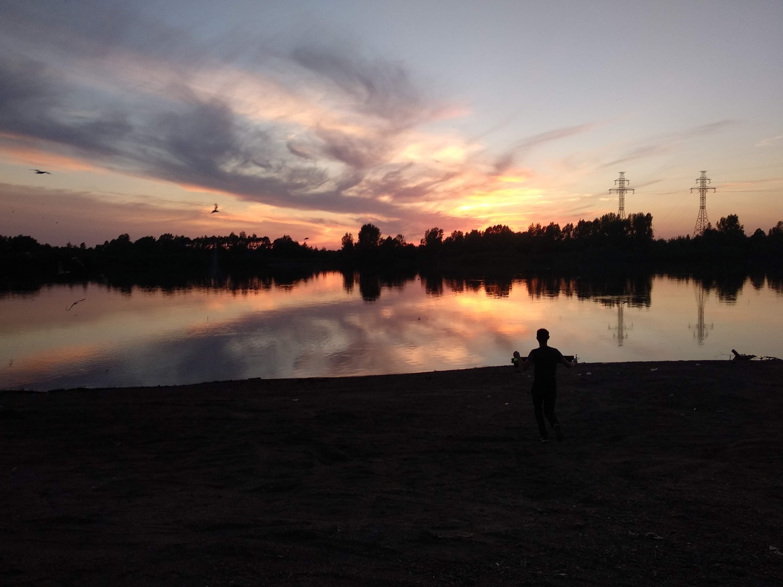 A little summer in a ribbon - My, Summer, Forest, River, Sunset, Clouds, Longpost