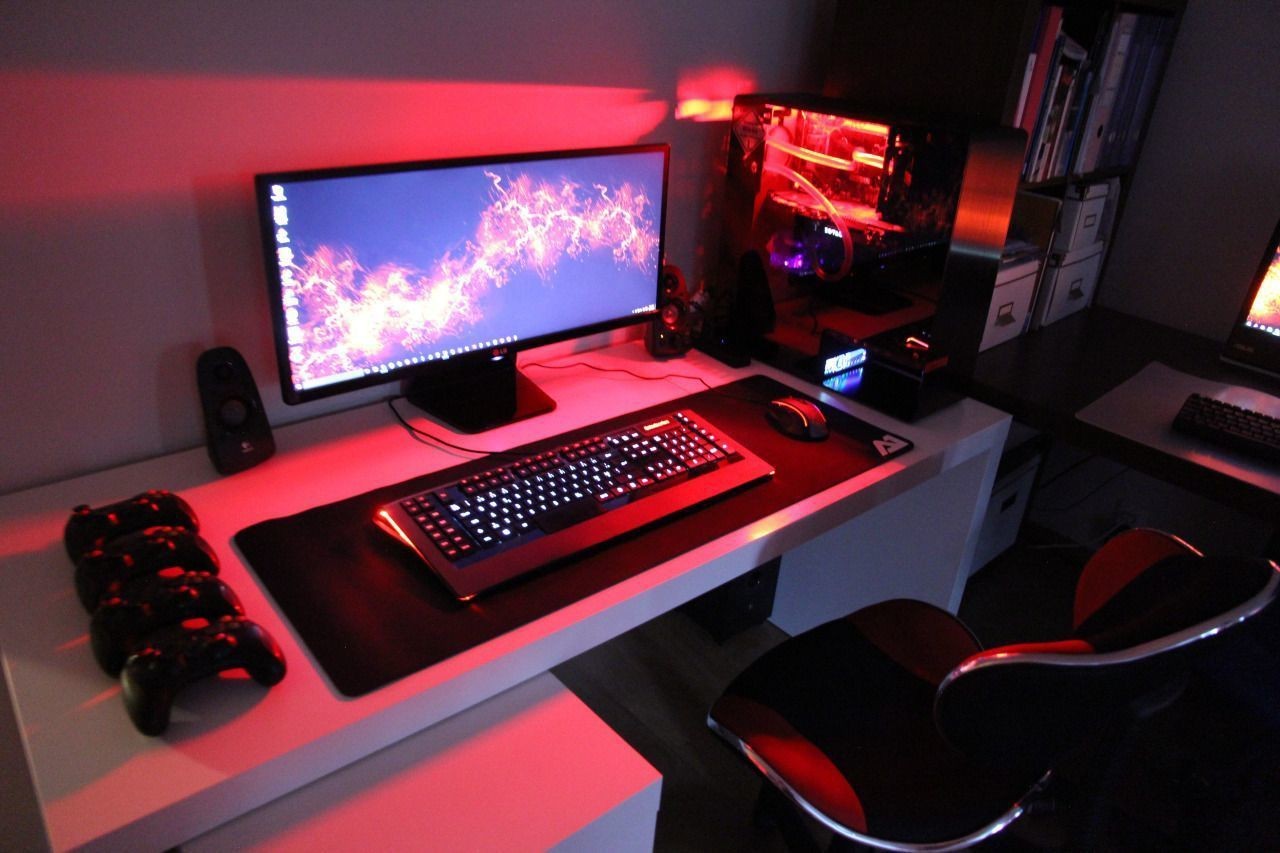 Gaming Setup - Подсветка, Геймеры, Игровой ПК, Компьютерные игры, Рабочий стол