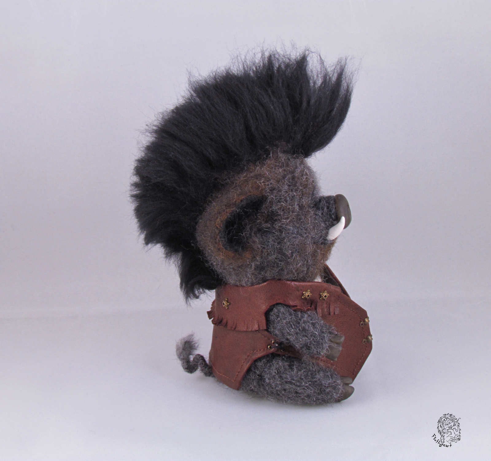 Billy Jr. - My, Boar, Author's toy, Dry felting, Needlework without process, Longpost, Handmade, Presents