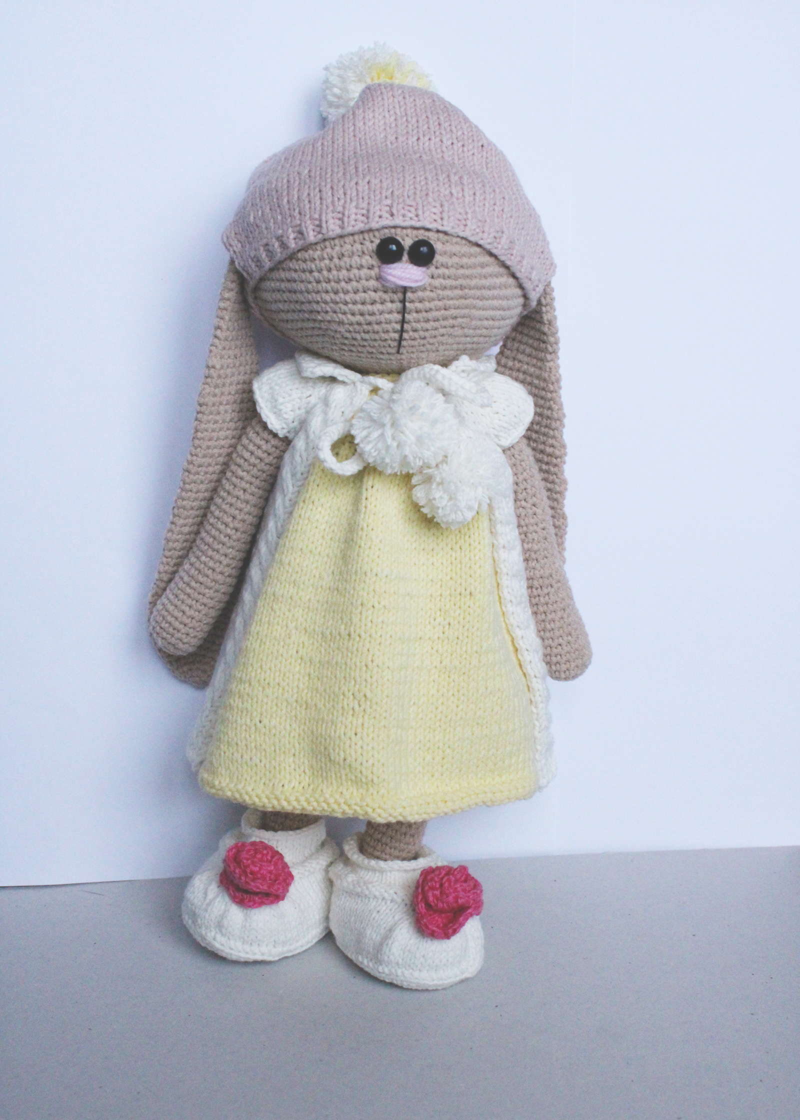 Bunny - My, Needlework without process, Toys, Knitting, Crochet, With your own hands, Milota, Hare, Amigurumi