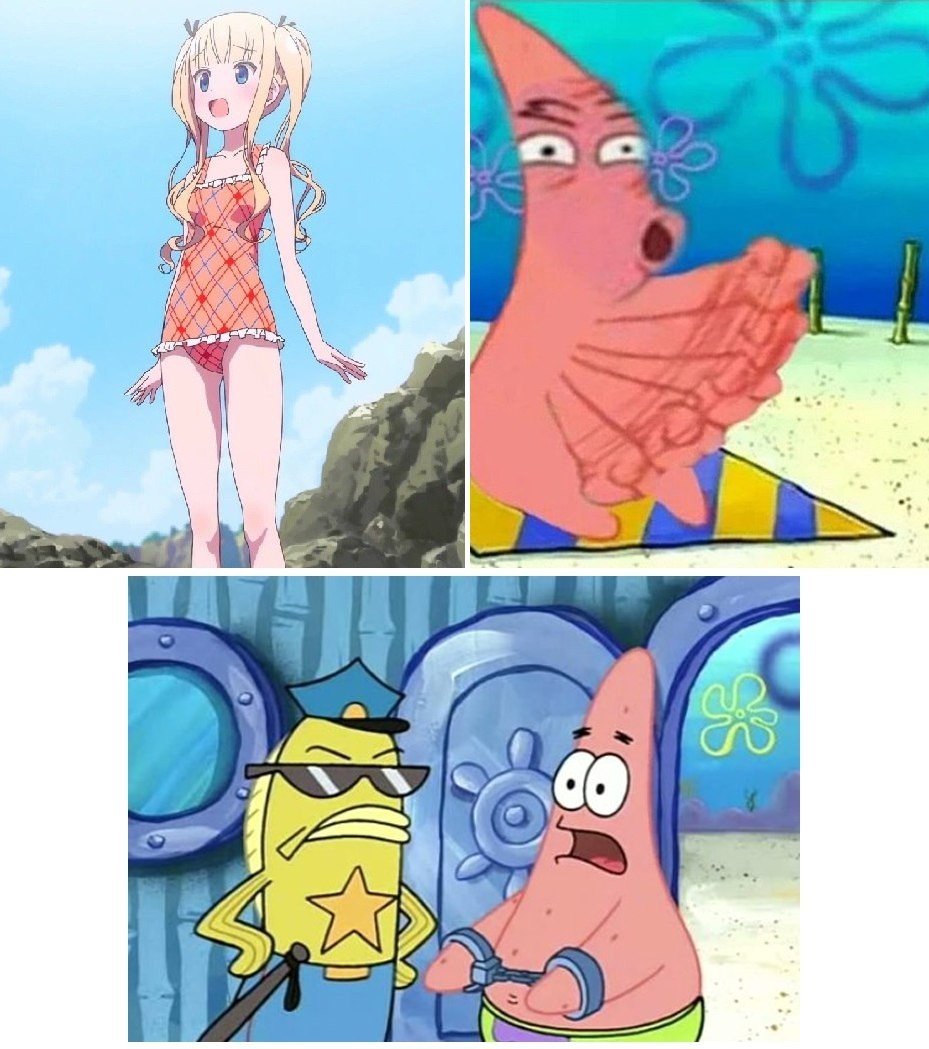 Yep, got it - My, Anime, Anime original, Anime art, Chan, Patrick Star, Loli, planted, Cartoons