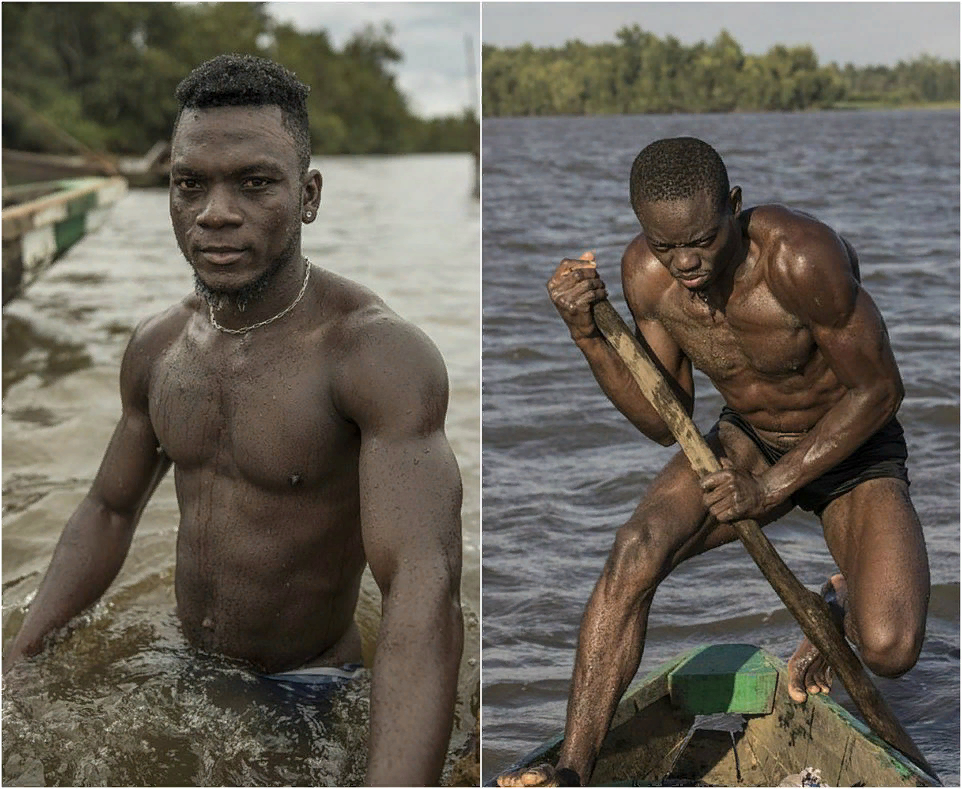 Muscular Cameroonians risk their lives every day to get sand from the bottom of the river - Work, Fitness, The photo, Longpost, Work