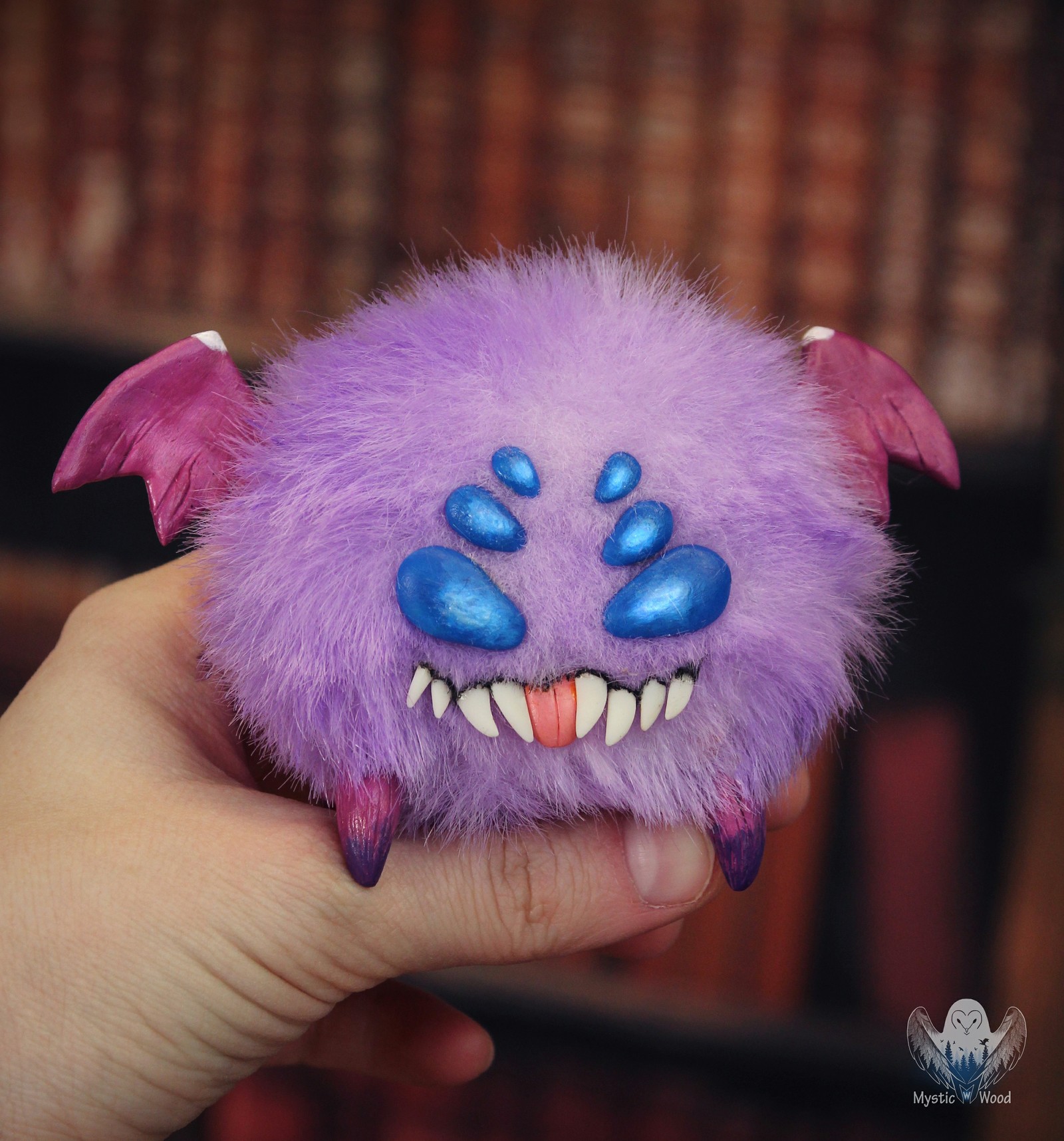 Fluffy - My, Polymer clay, Handmade, Needlework without process, Fantasy, Longpost