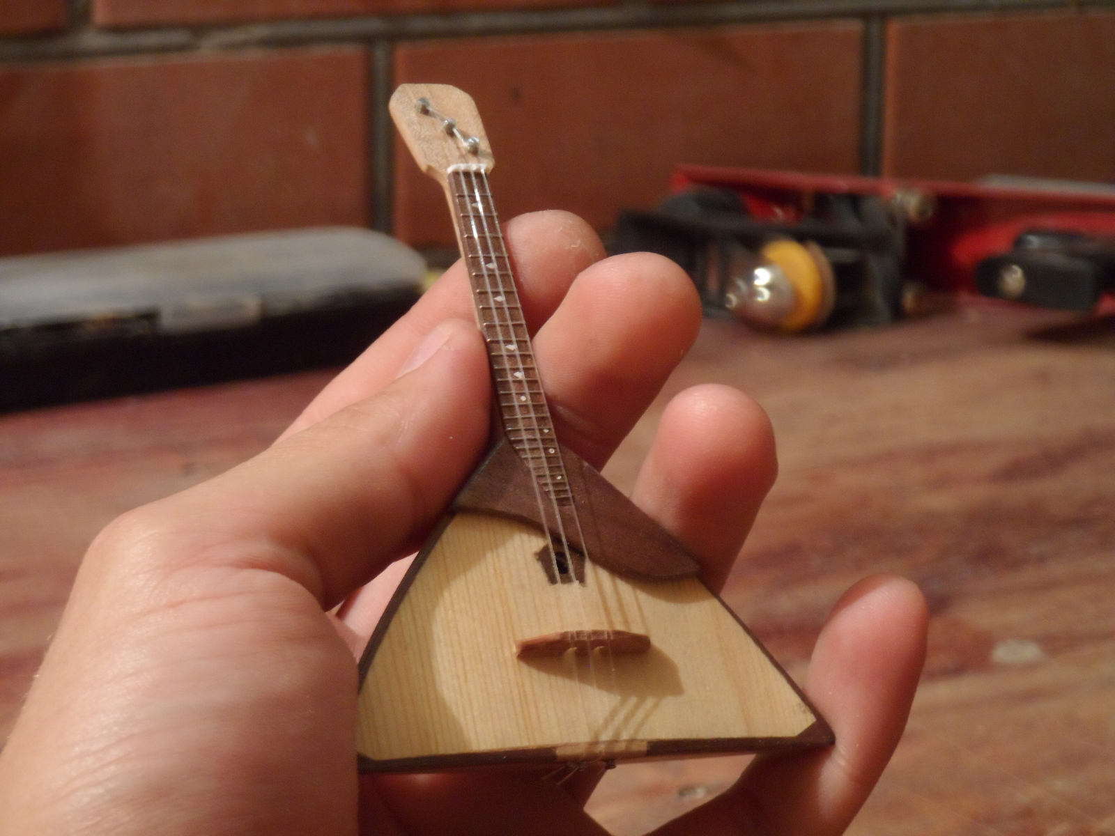 How a small idea turns into a favorite hobby. - My, Hobby, Musical instruments, Miniature, Video, Handmade, Longpost, Material: Natural Wood