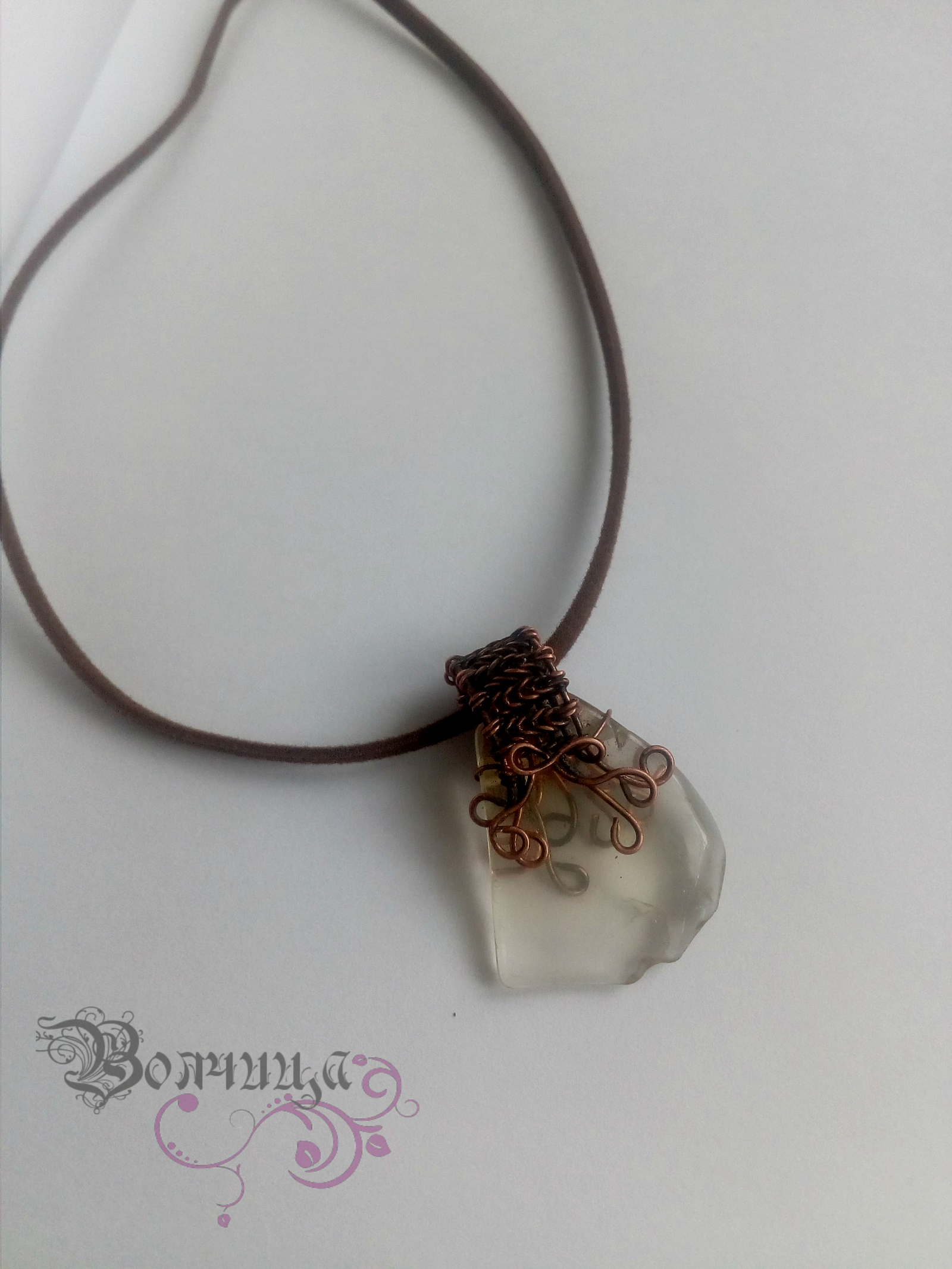 annotation - My, Decoration, Wire wrap, Natural stones, Workshop, Longpost