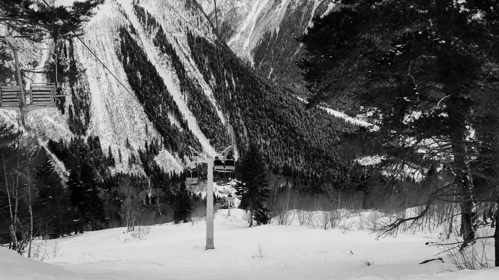 Красоты зимних гор - Моё, Домбай, Горы, Фотография, Начинающий фотограф, Длиннопост