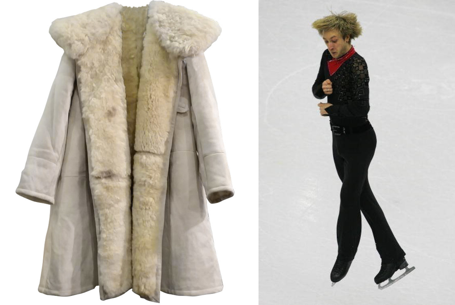 Figured sheepskin coat - Sheepskin, Figure skating, Bounce