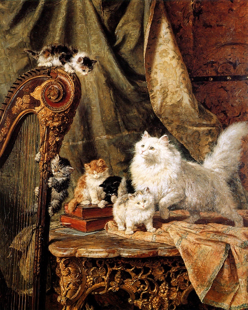 The charm of cats in the paintings of Henrietta Ronner-Kniep - Painting, cat, , Animalistics, Artist, Longpost