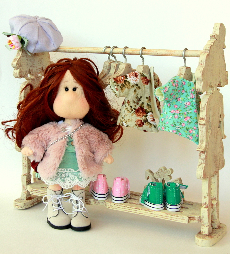 It's time to update the closet - My, Doll, Textile doll, Interior doll, Needlework, Needlework without process, Longpost