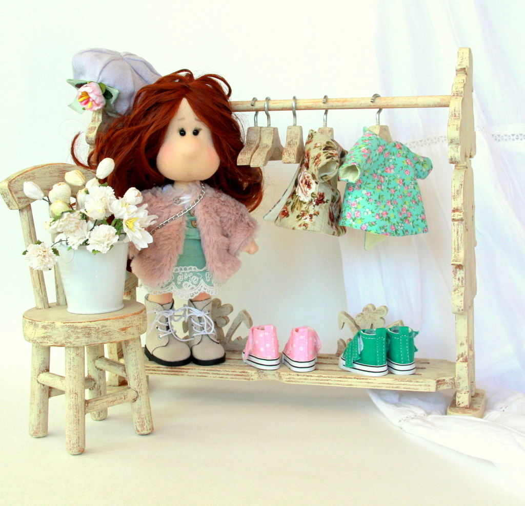 It's time to update the closet - My, Doll, Textile doll, Interior doll, Needlework, Needlework without process, Longpost