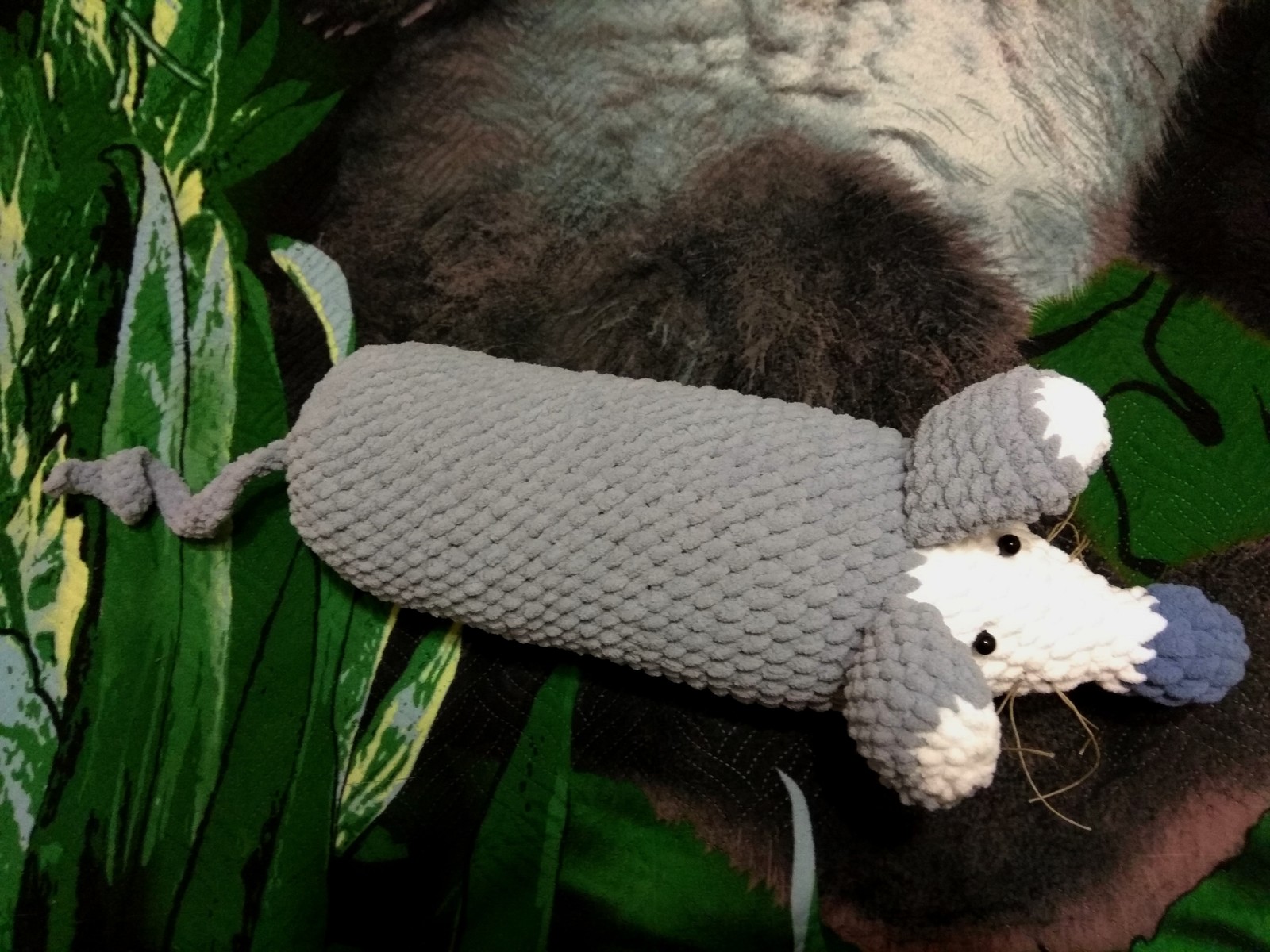 Rat Lariska. - My, Friday tag is mine, Knitted toys, Crochet, Pillow, Rat, Larisa, The photo, Longpost