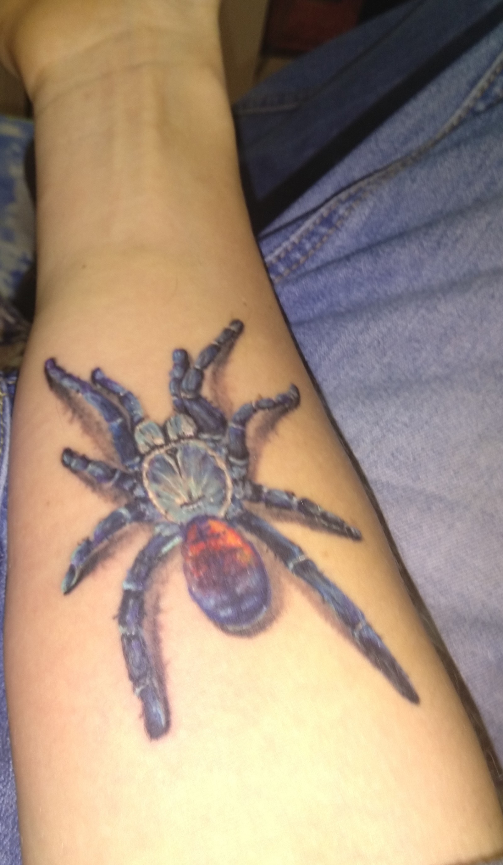 First, how will it go. - My, Tattoo, Spider, Longpost