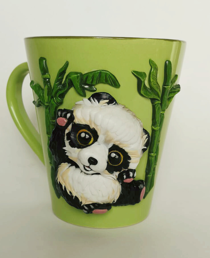 Cute post - My, Handmade, With your own hands, Polymer clay, Panda, Needlework, Needlework without process, Milota, Longpost