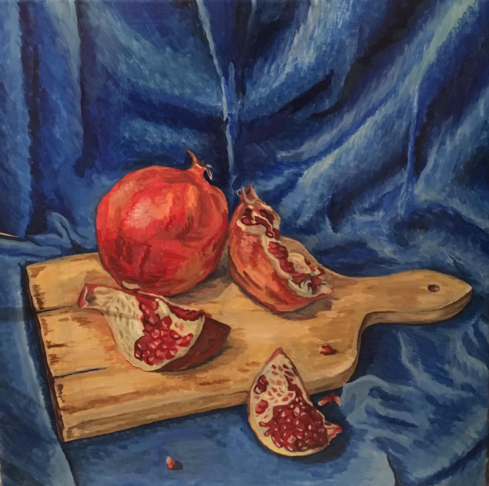 Grenades - My, Art, Still life, Oil painting