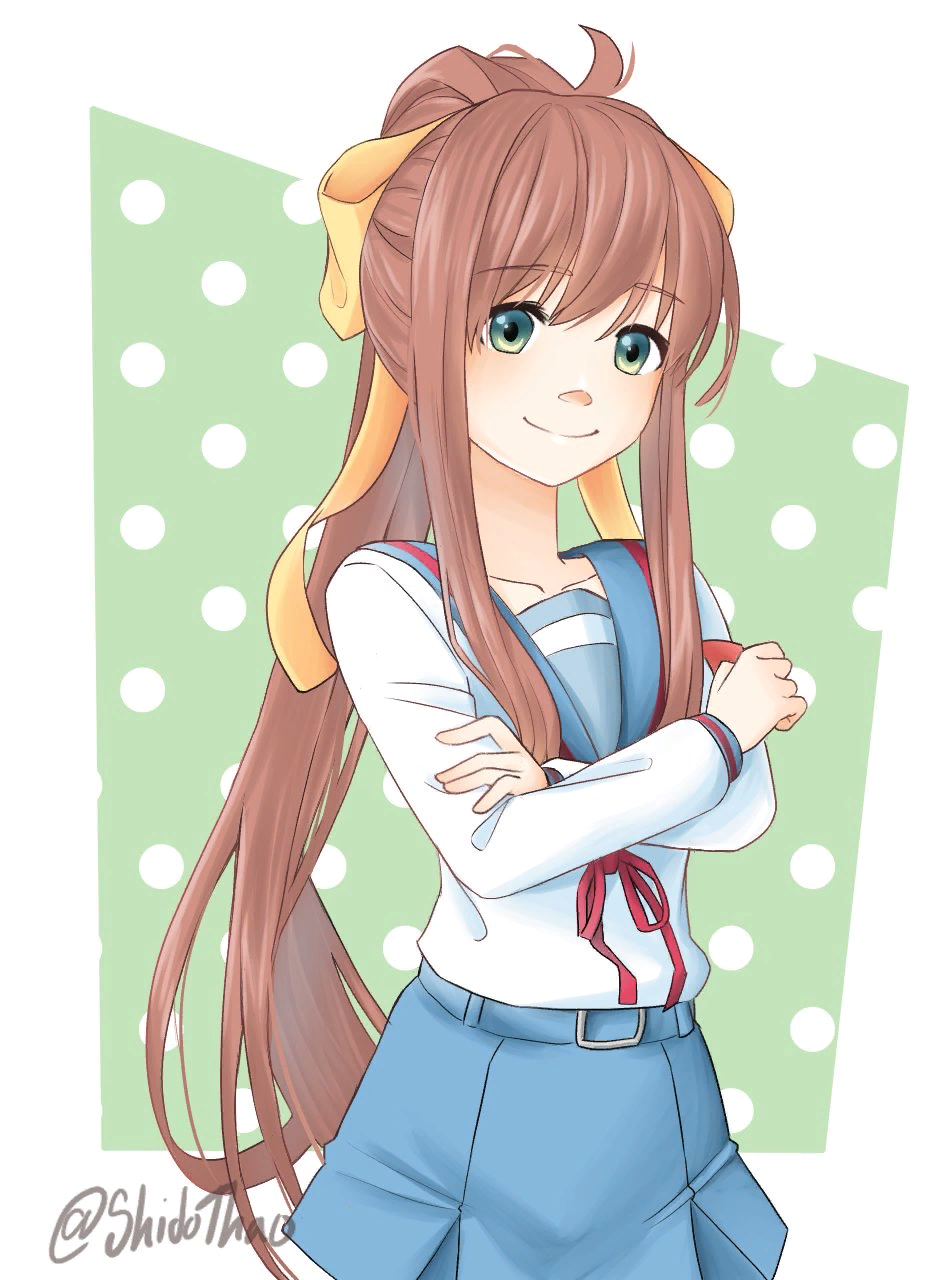 Monika cosplay as Haruhi Suzumiya | Пикабу