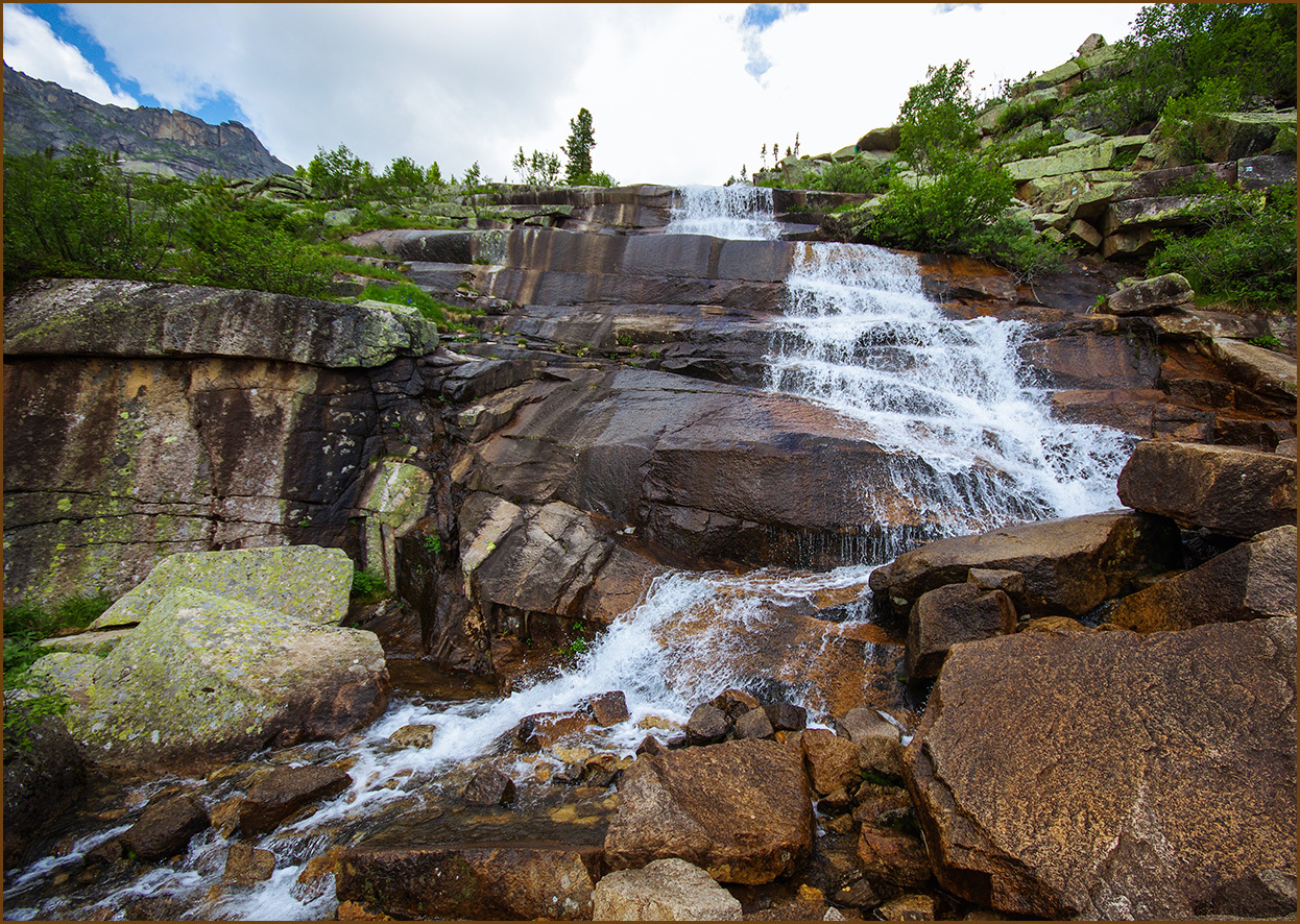 Jerboa waterfall and the road to it - My, Russia, Ergaki, Travels, Photo tour, Longpost