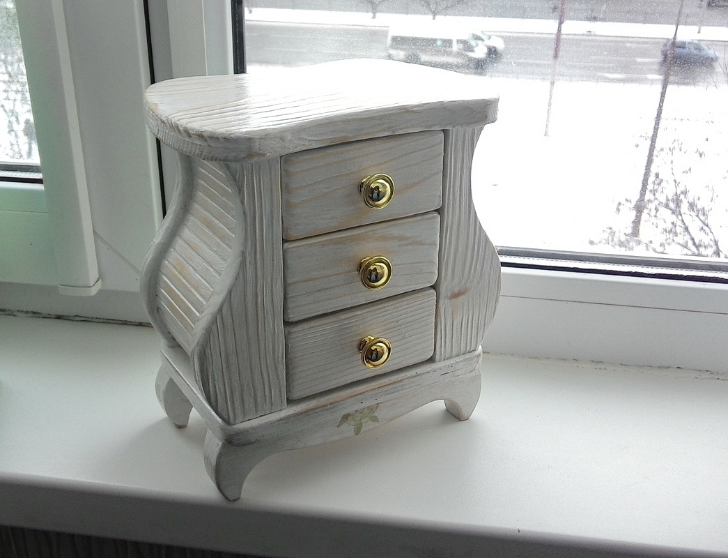 Chest of drawers for jewelry - My, Casket, Dresser, Wooden box, Longpost