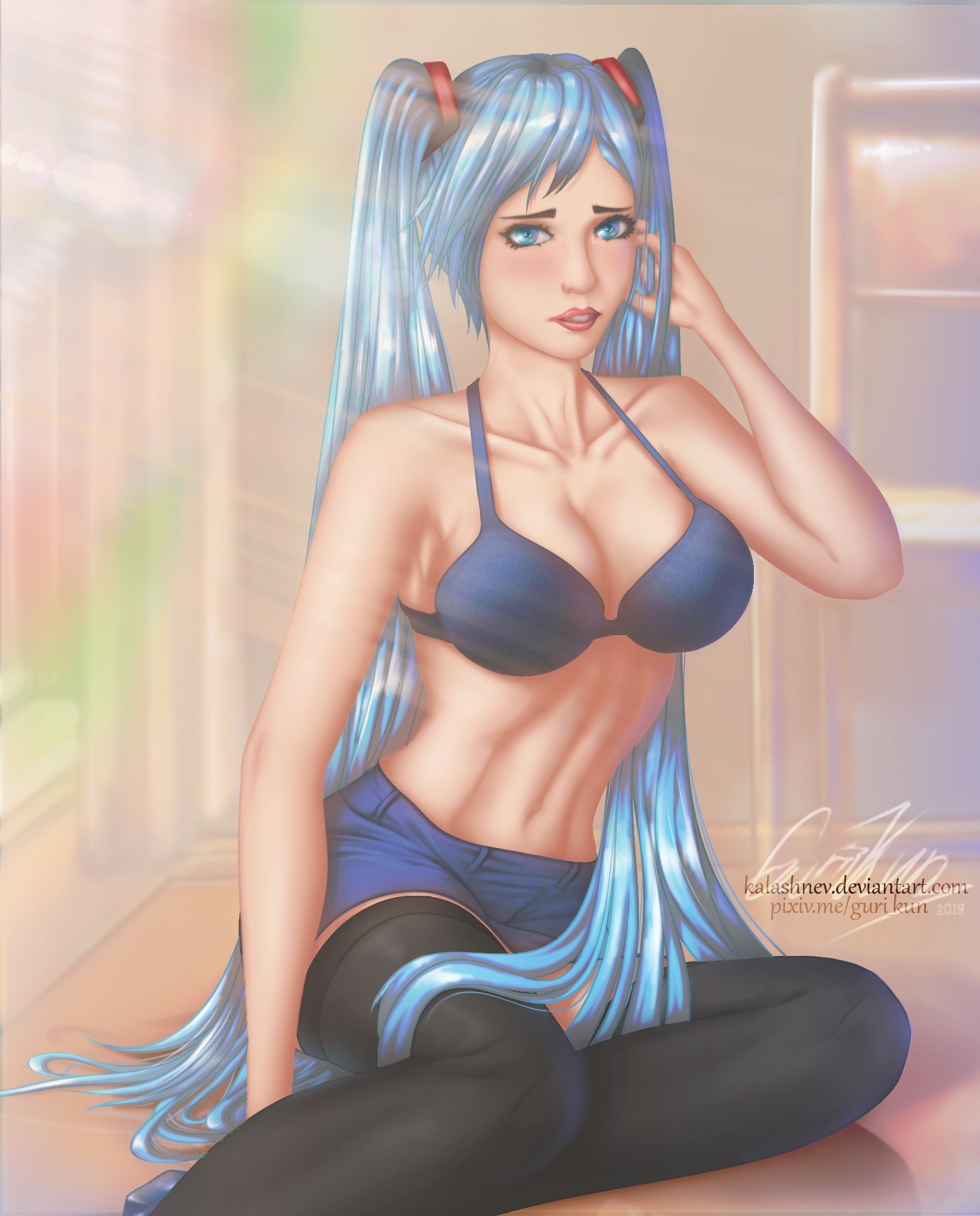 Have you seen my shirt? - Endless summer, Visual novel, Hatsune Miku, Art, Gurikun