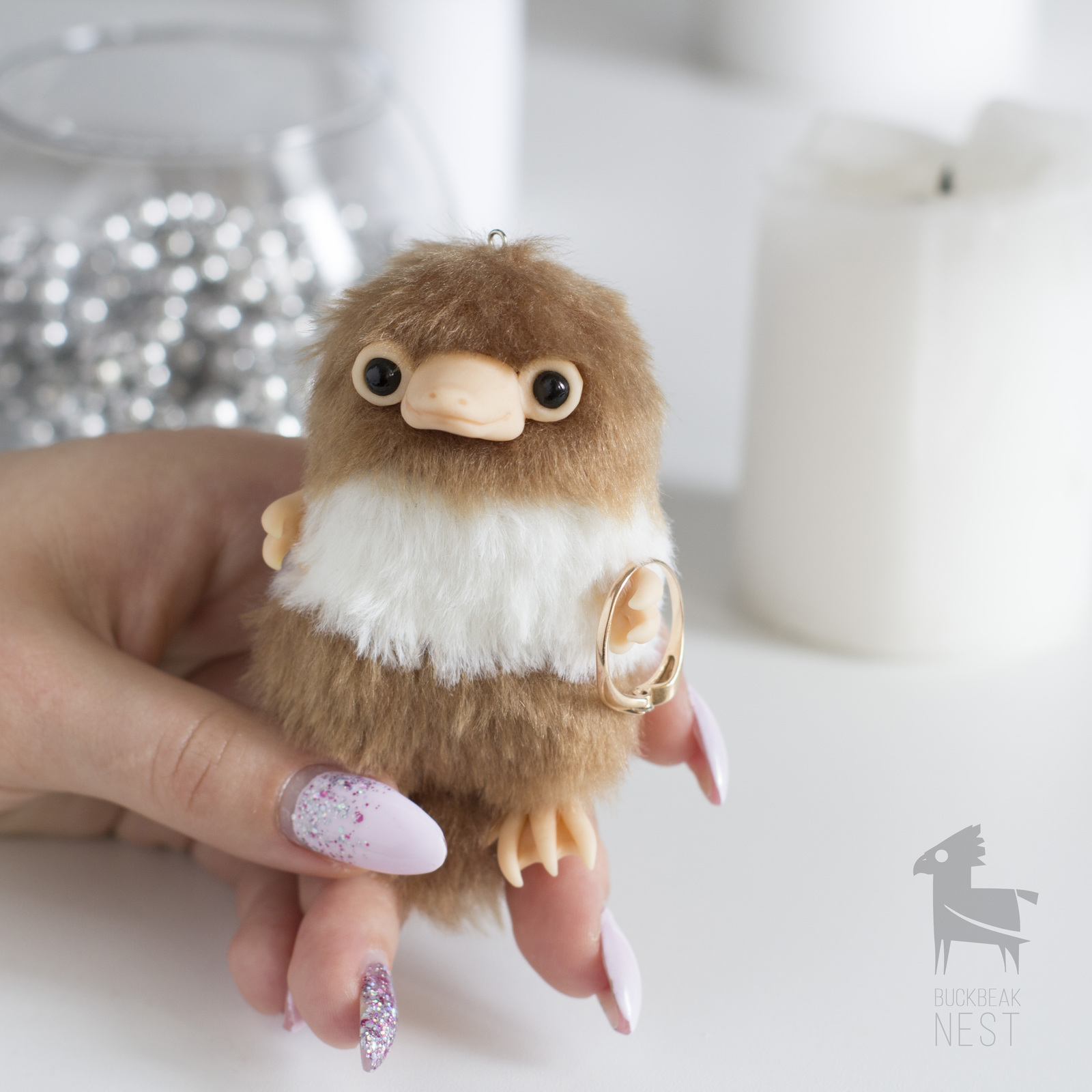 Baby Niffler - My, Nyuhler, Fantastic Beasts and Where to Find Them, Harry Potter, With your own hands, Needlework without process, Polymer clay, Video, Longpost