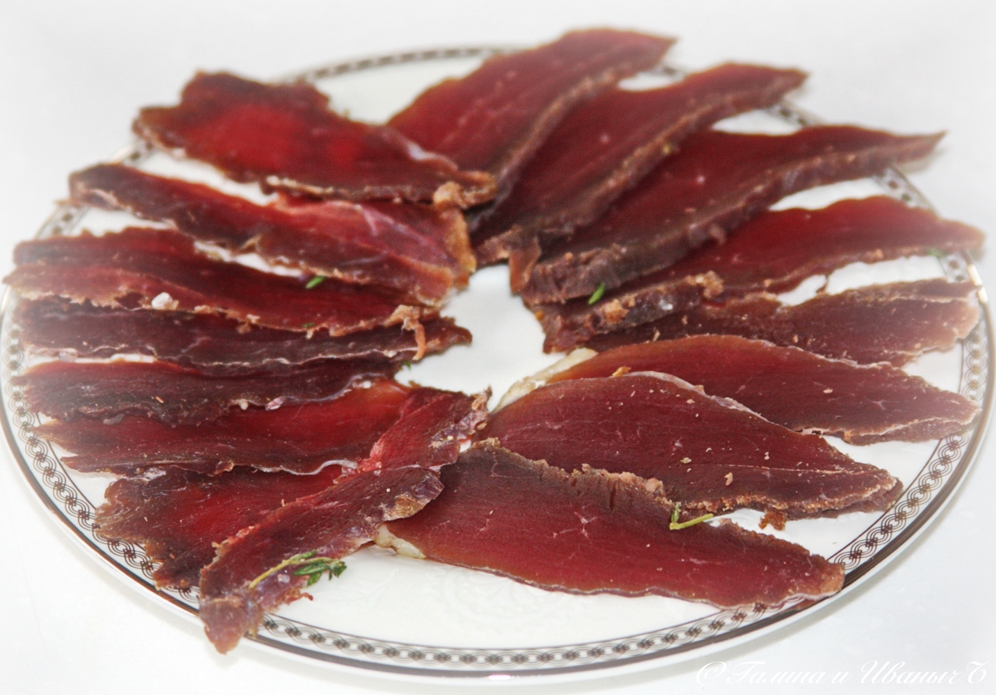 Duck with Goose in cognac ... with port wine ... like carpaccio - My, Duck, Raw dried meat, Cognac, Port wine, Longpost