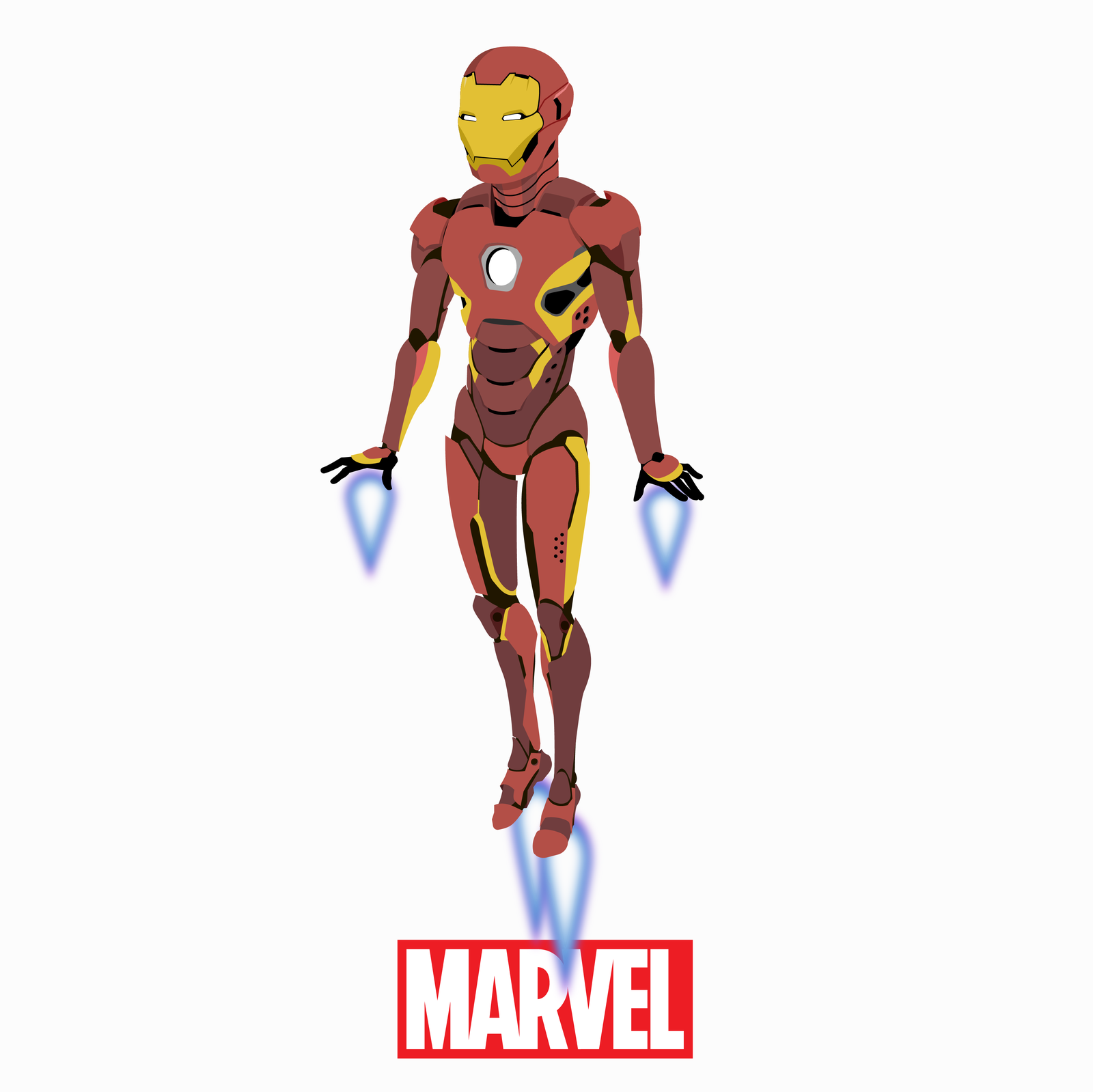 iron Man - My, Marvel, iron Man, Art, Drawing, Adobe illustrator, Longpost