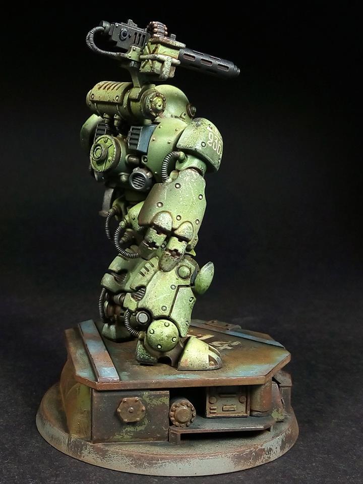 Kastelan Robot (Soviet dieselpunk) - My, Miniature, Warhammer 40k, Modeling, Longpost