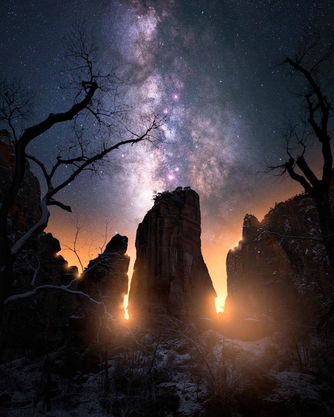 The rocks - The photo, Beautiful view, The mountains, The rocks, Starry sky, Nature, 
