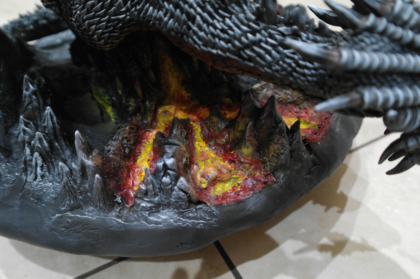 Black dragon (polymer clay) - My, Polymer clay, Needlework with process, Sculpting, Longpost, The Dragon, Fantasy