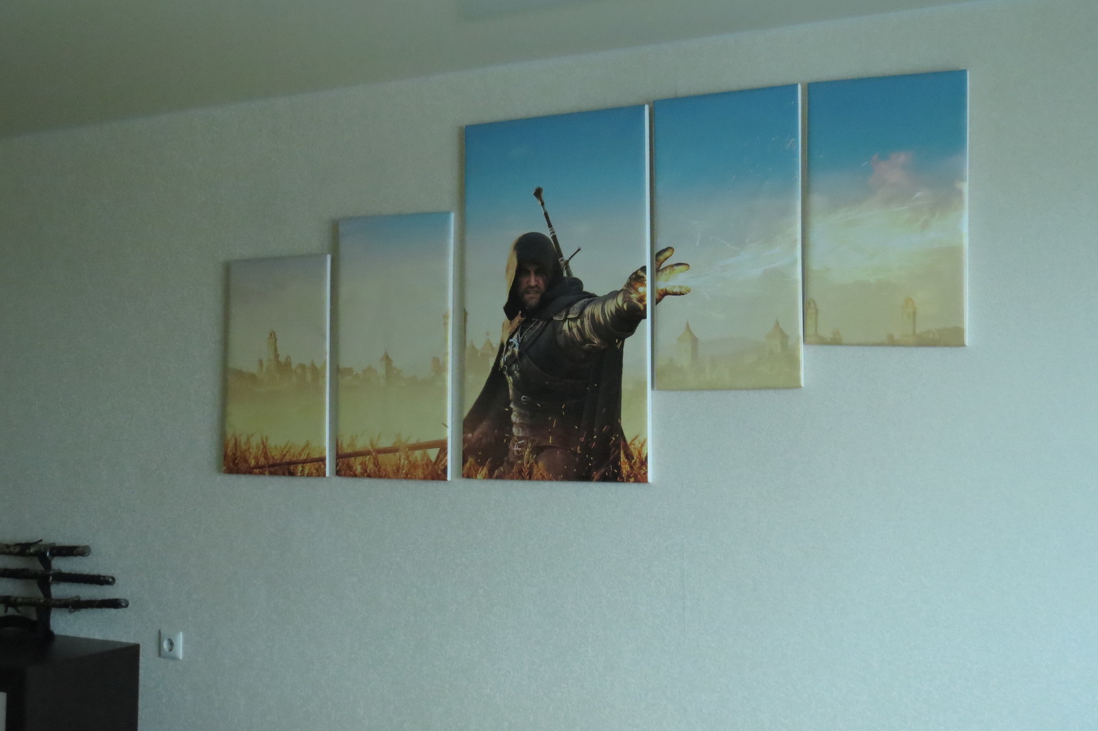 The witcher in the form of paintings - My, Games, Witcher, Painting, Wall