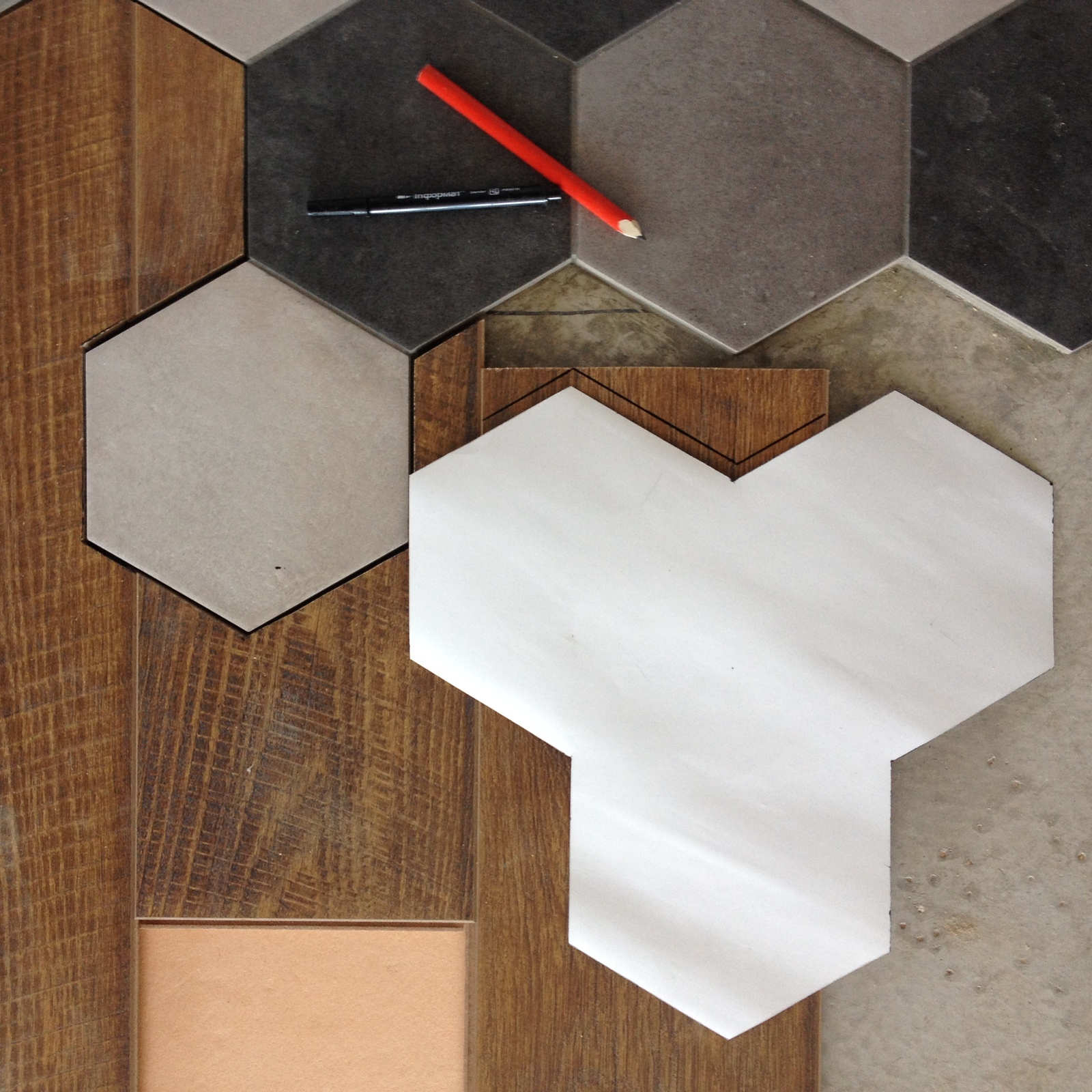 Hexagon in the hallway. My experience and advice - My, Repair, Tile, , Longpost