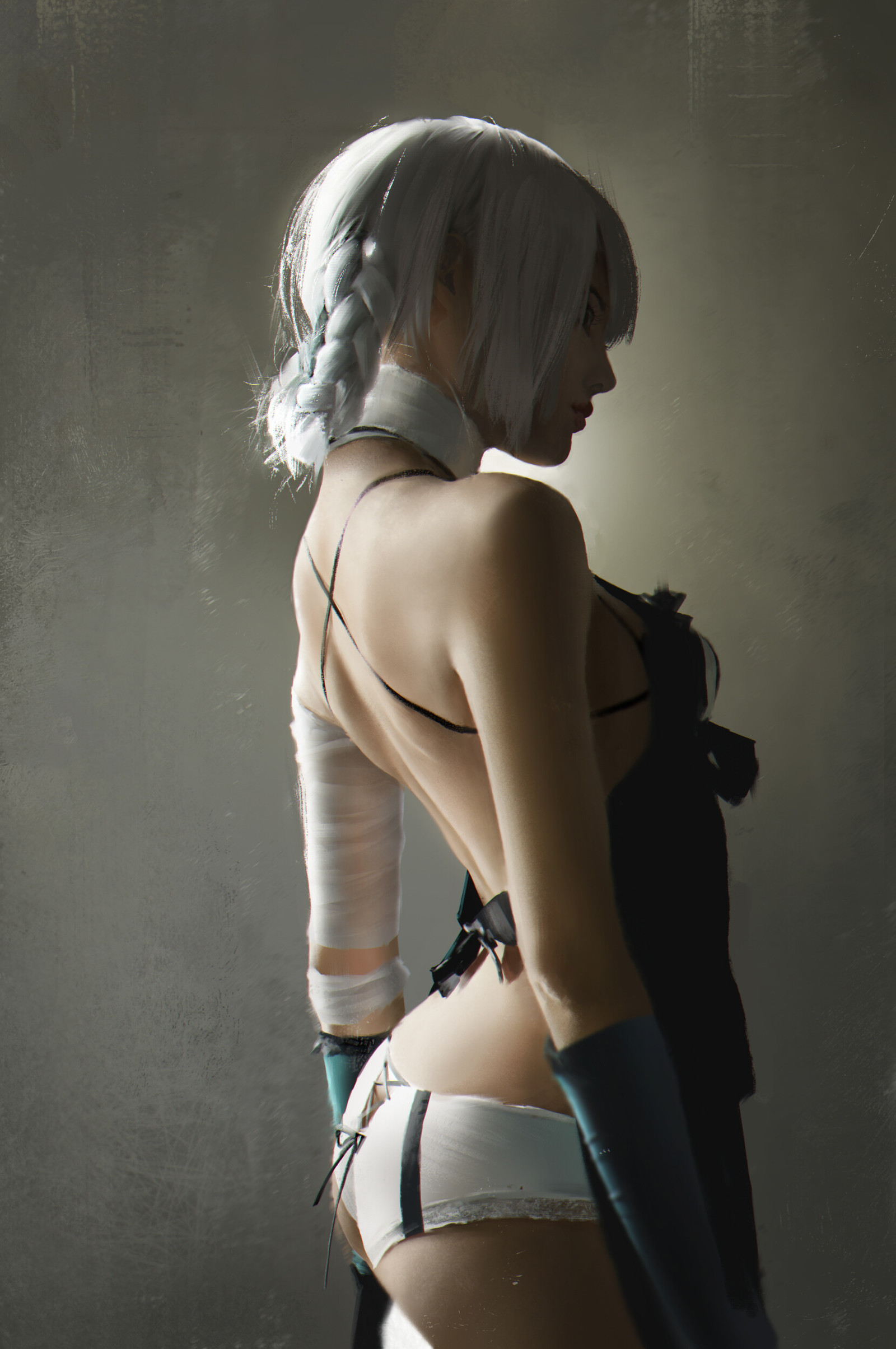 By jingyu shen - Jingyu shen, Арт, Рисунок, NIER replicant, Игры, NIER Automata, Kaine, Девушки