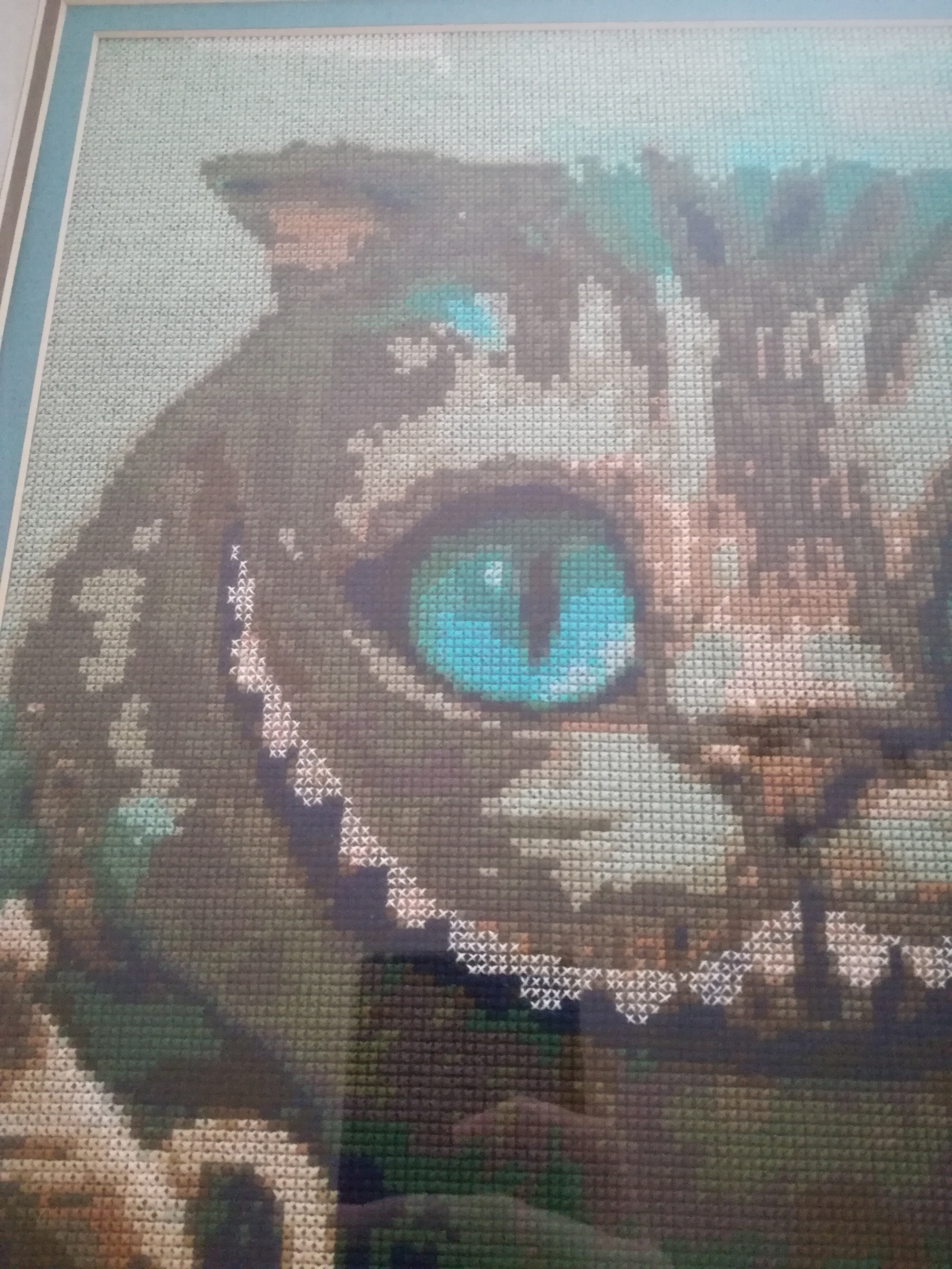 Painting. Cheshire Cat. - My, Cheshire Cat, Cheshire, Alice in Wonderland, Tim Burton, Painting, Embroidery, Needlework without process, Longpost