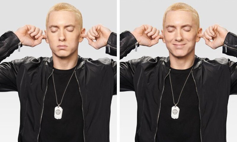 Eminem never smiles so I forced him. - Eminem, Smile, Photoshop, Longpost