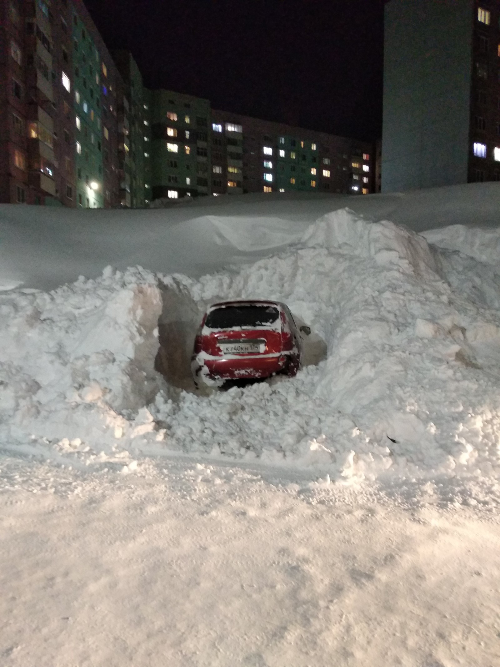 The process has begun! - My, Norilsk, Auto, Snowfall, Longpost, Snow